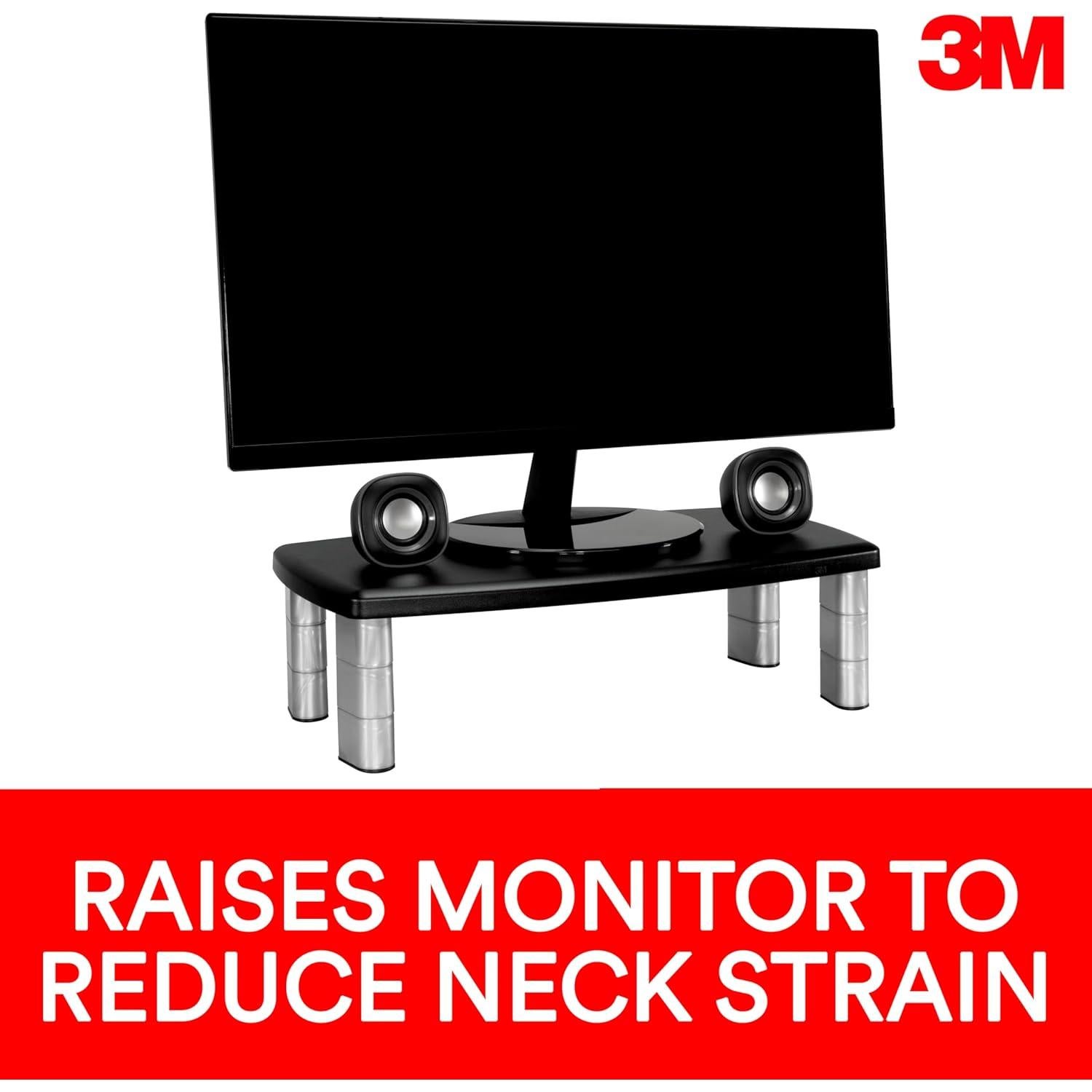 Soporte de Monitor Ajustable 3M MS90B, Extra Ancho, 40.64 cm