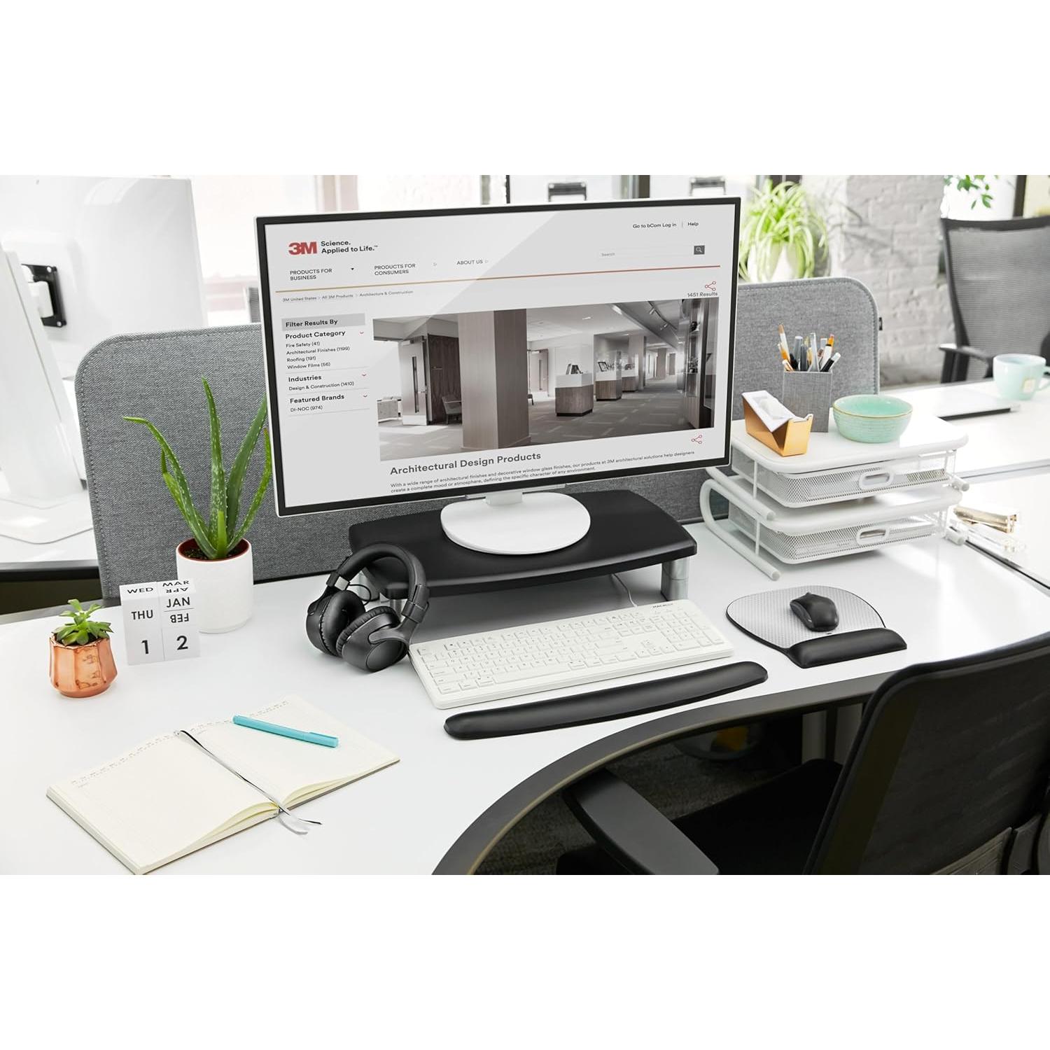 Soporte de Monitor Ajustable 3M MS90B, Extra Ancho, 40.64 cm