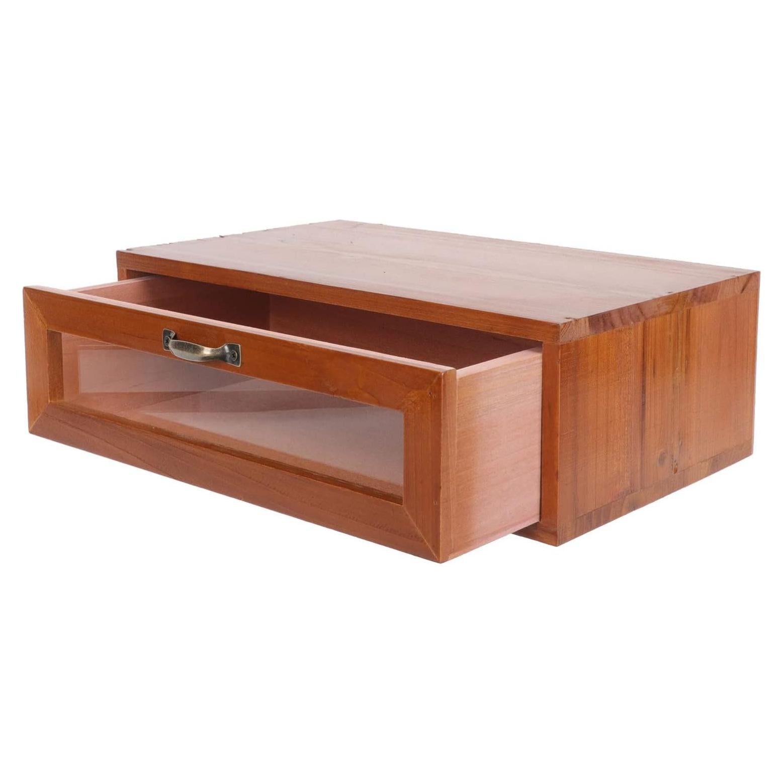 Soporte de Monitor de Madera Retro TOPBATHY con Cajón 30x18.5cm