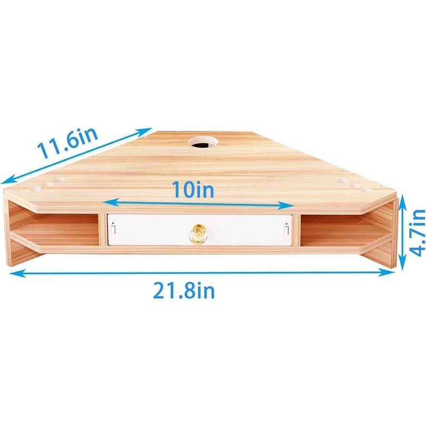 Soporte de Monitor Triangular de Madera KUAIYU 54.9x32.8cm