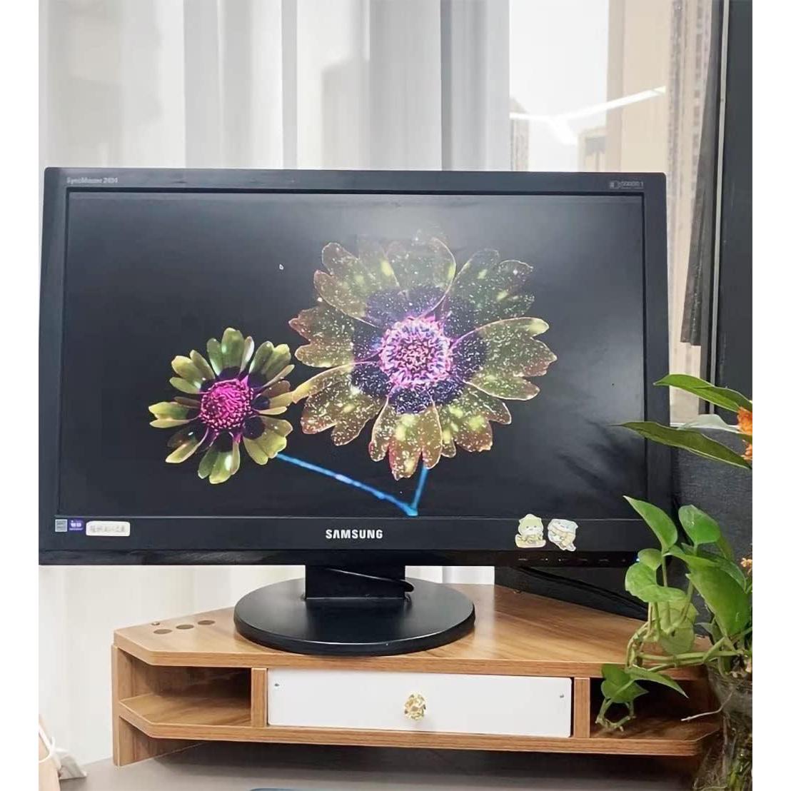 Soporte de Monitor Triangular de Madera KUAIYU 54.9x32.8cm