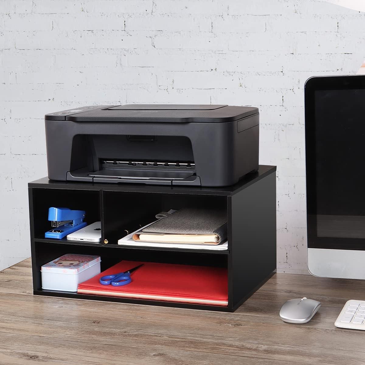 Soporte para Impresora EMERIT ST17C217 con Estante Negro