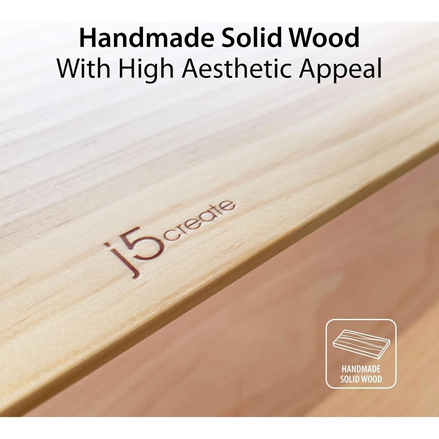 Soporte de Monitor de Madera j5create JCT425 con USB-C/HDMI