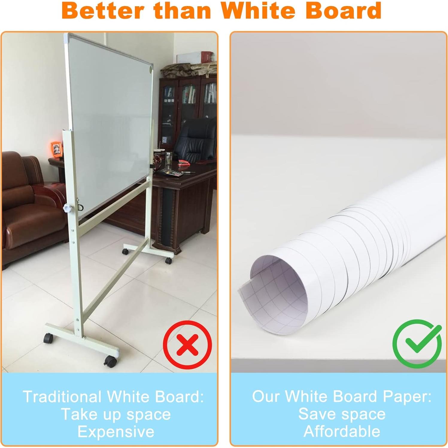 Pegatina de Pizarra Blanca Nortix 1.22x2.44m Autoadhesiva