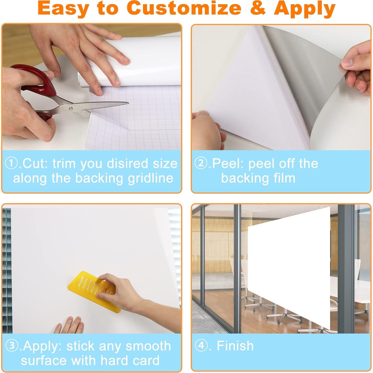 Pegatina de Pizarra Blanca Nortix 1.22x2.44m Autoadhesiva