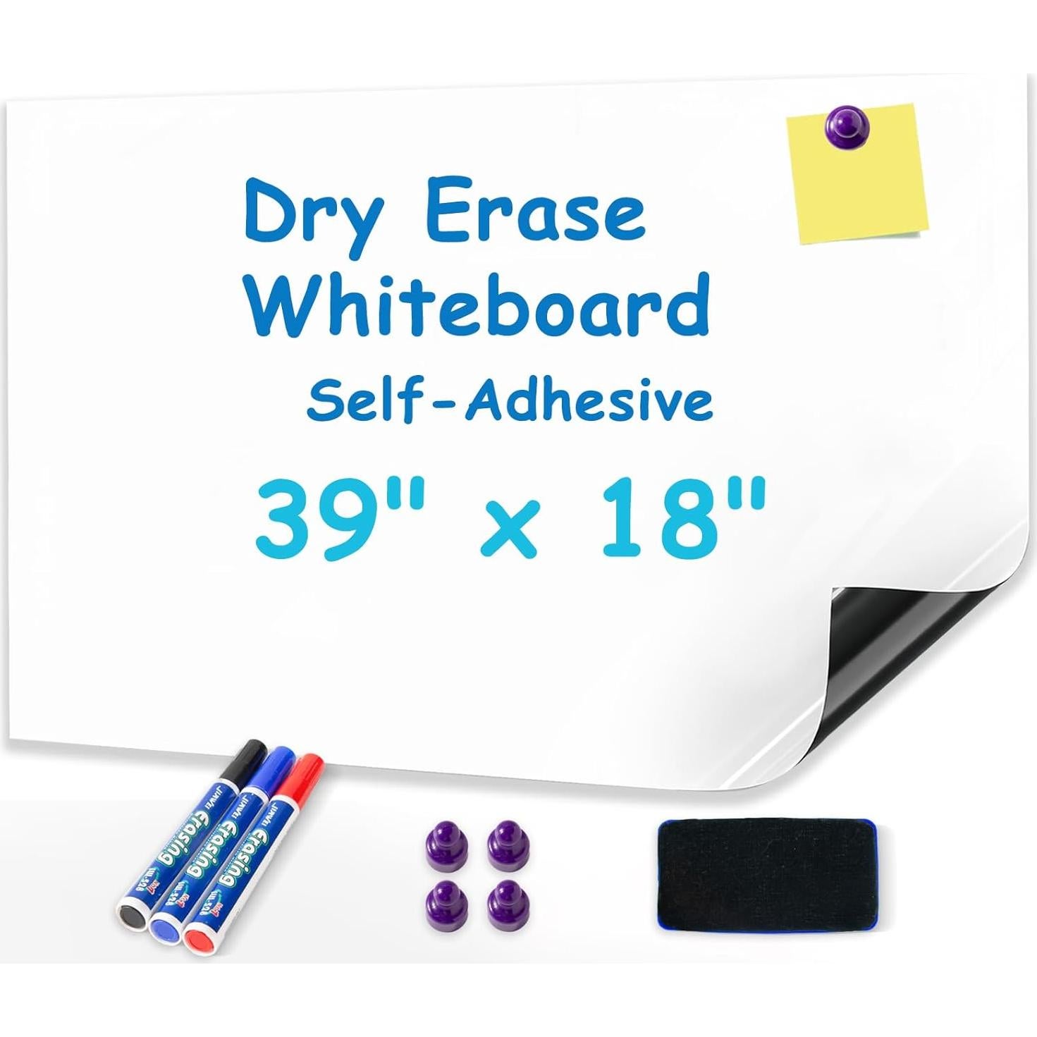 Papel de Pizarra Blanca Magnética YOUNGJQ 99x46 cm Autoadhesivo