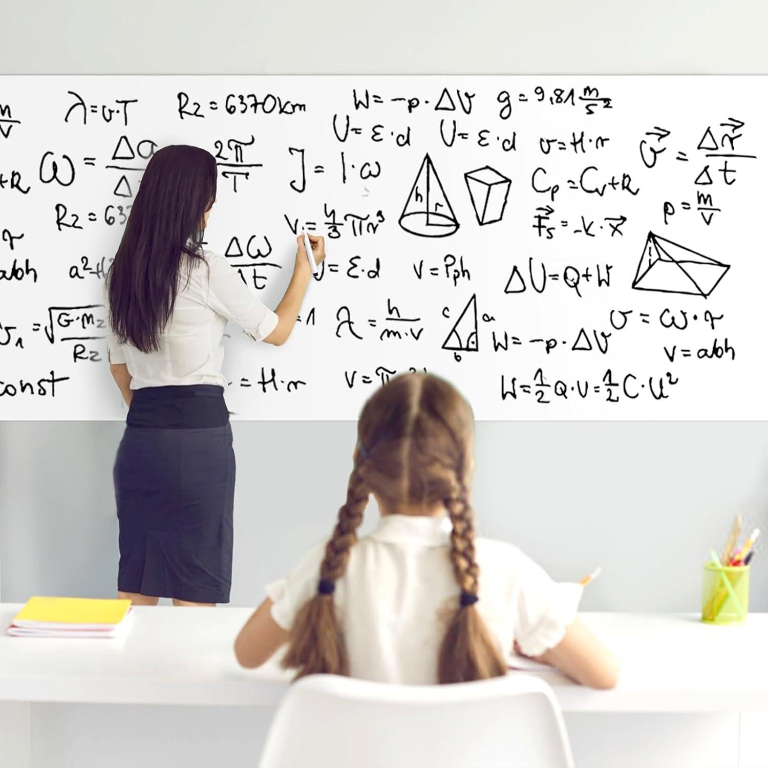 Etiqueta de Pizarra Adhesiva ZNCMRR 200x45cm con 3 Marcadores