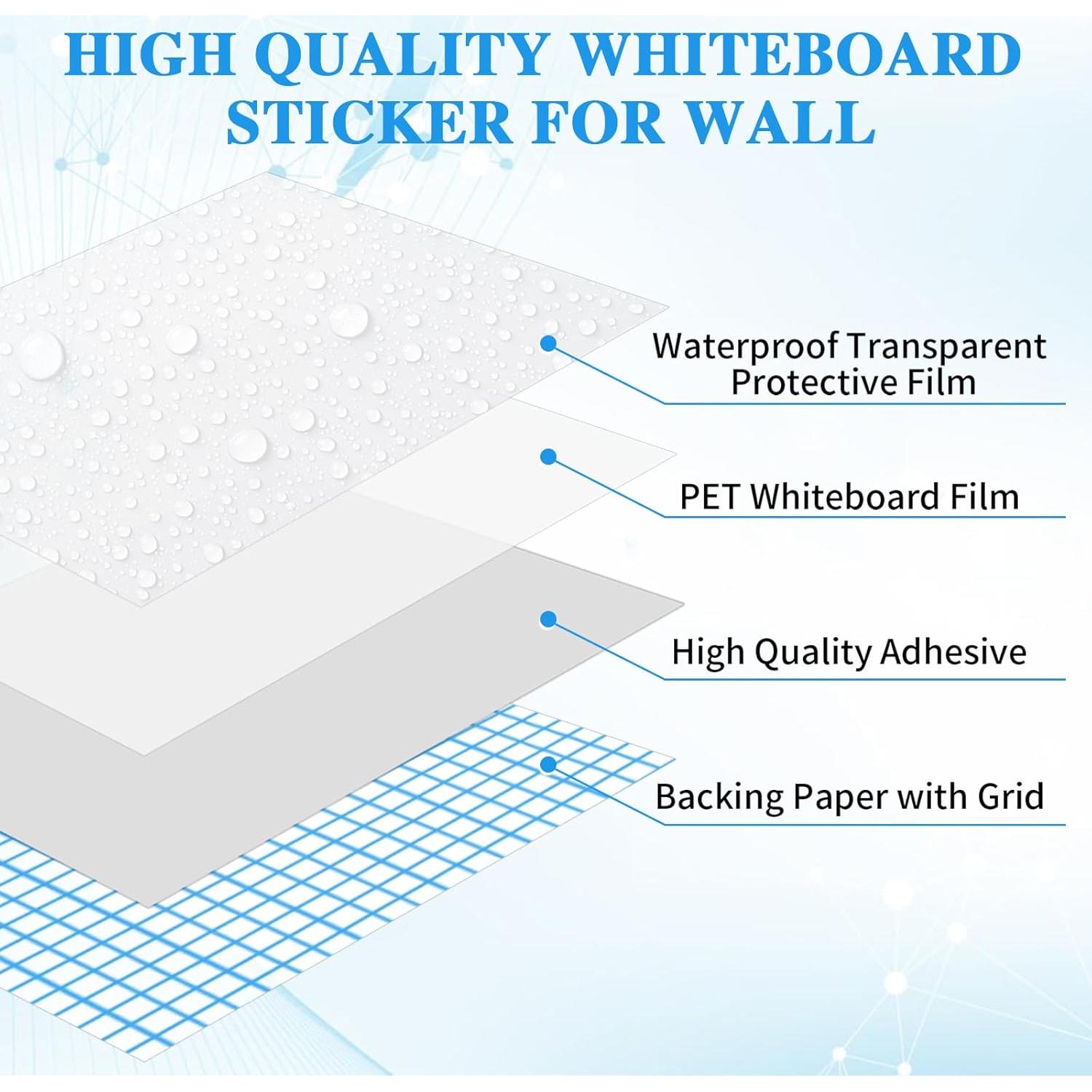 Etiqueta de Pizarra Adhesiva ZNCMRR 200x45cm con 3 Marcadores