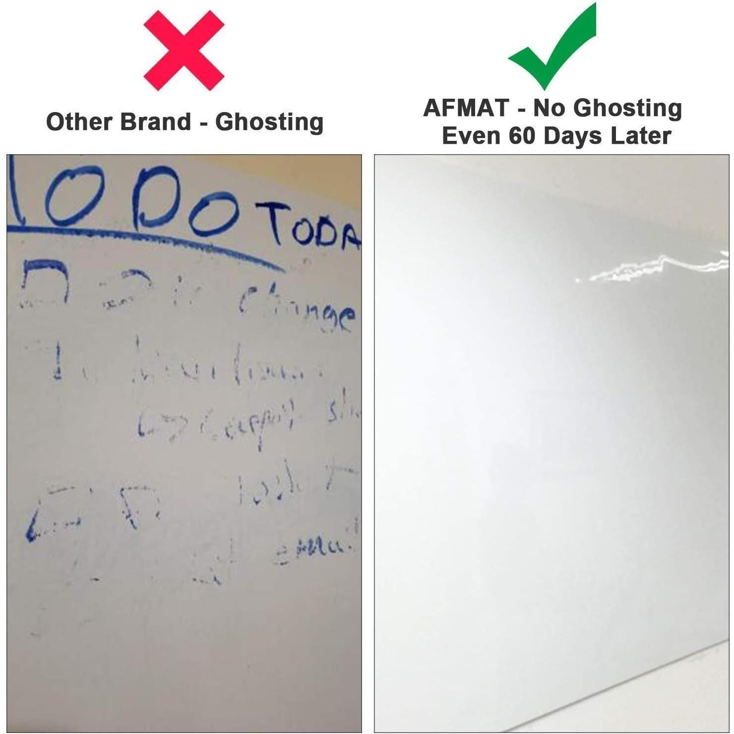 Papel de Pizarra Blanca Autoadhesivo AFMAT 3.35x0.46m con 3 Marcadores