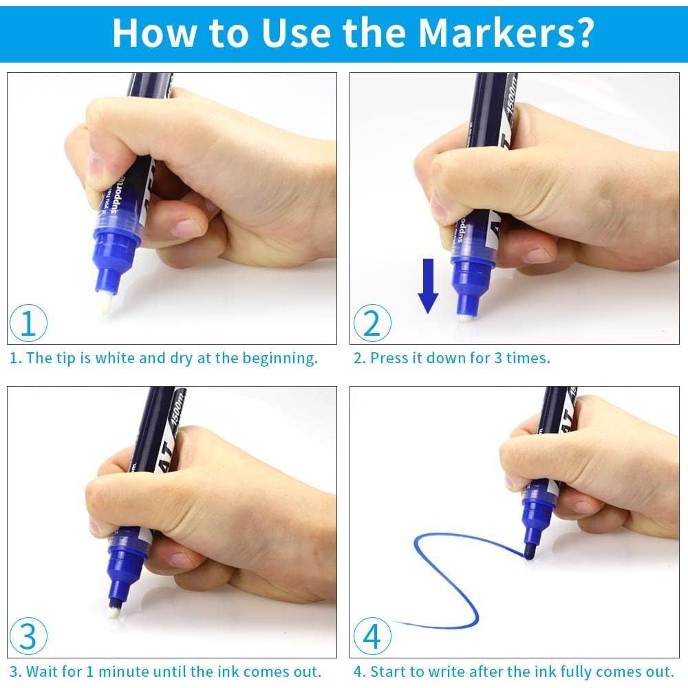 Papel de Pizarra Blanca Autoadhesivo AFMAT 3.35x0.46m con 3 Marcadores