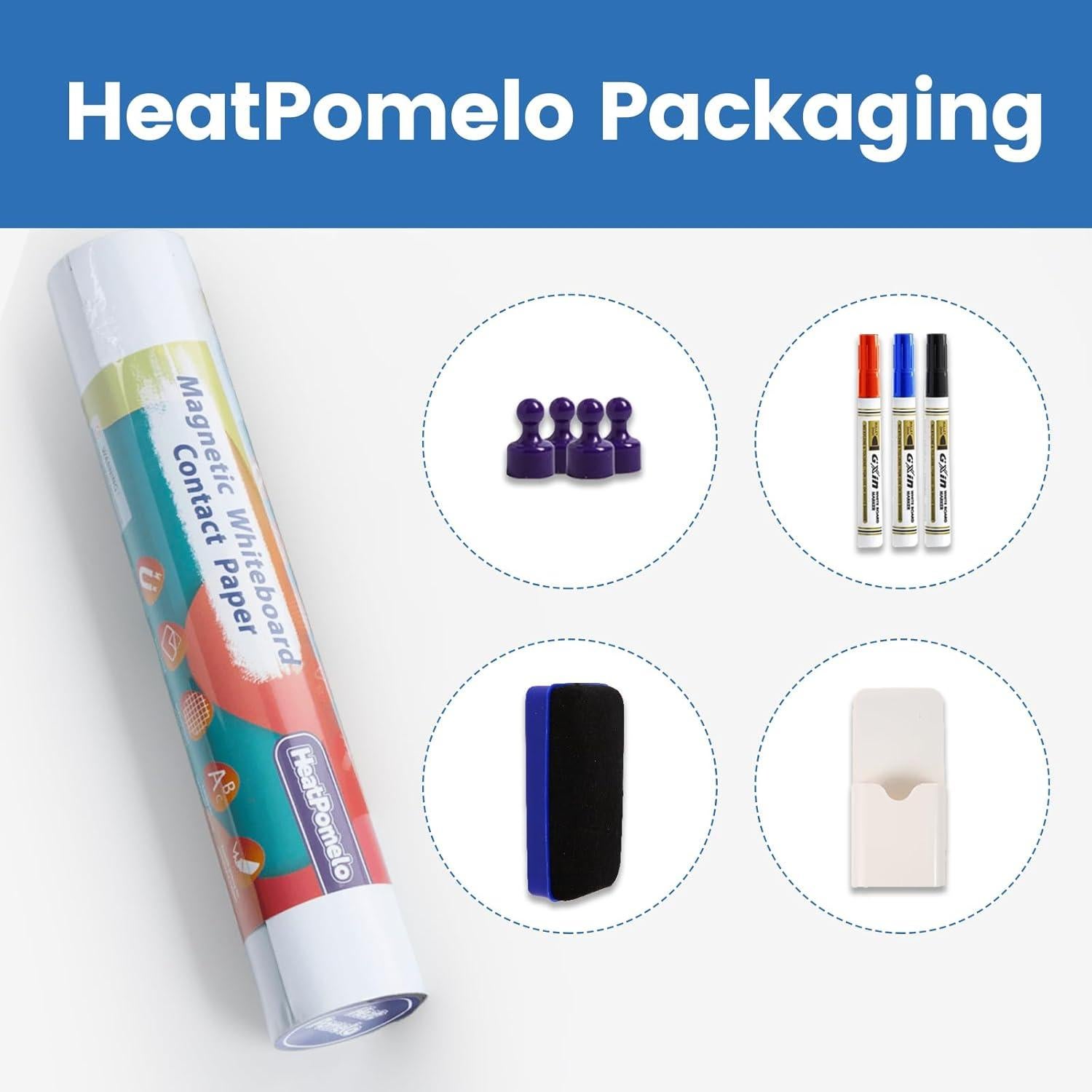 Pegatina de Pizarra Blanca Magnética HeatPomelo 91x46 cm