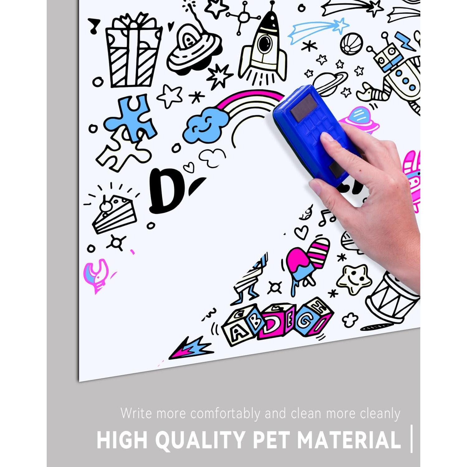 Pizarra Blanca Magnética Autoadhesiva SAMNISOO 88.9x43.2cm