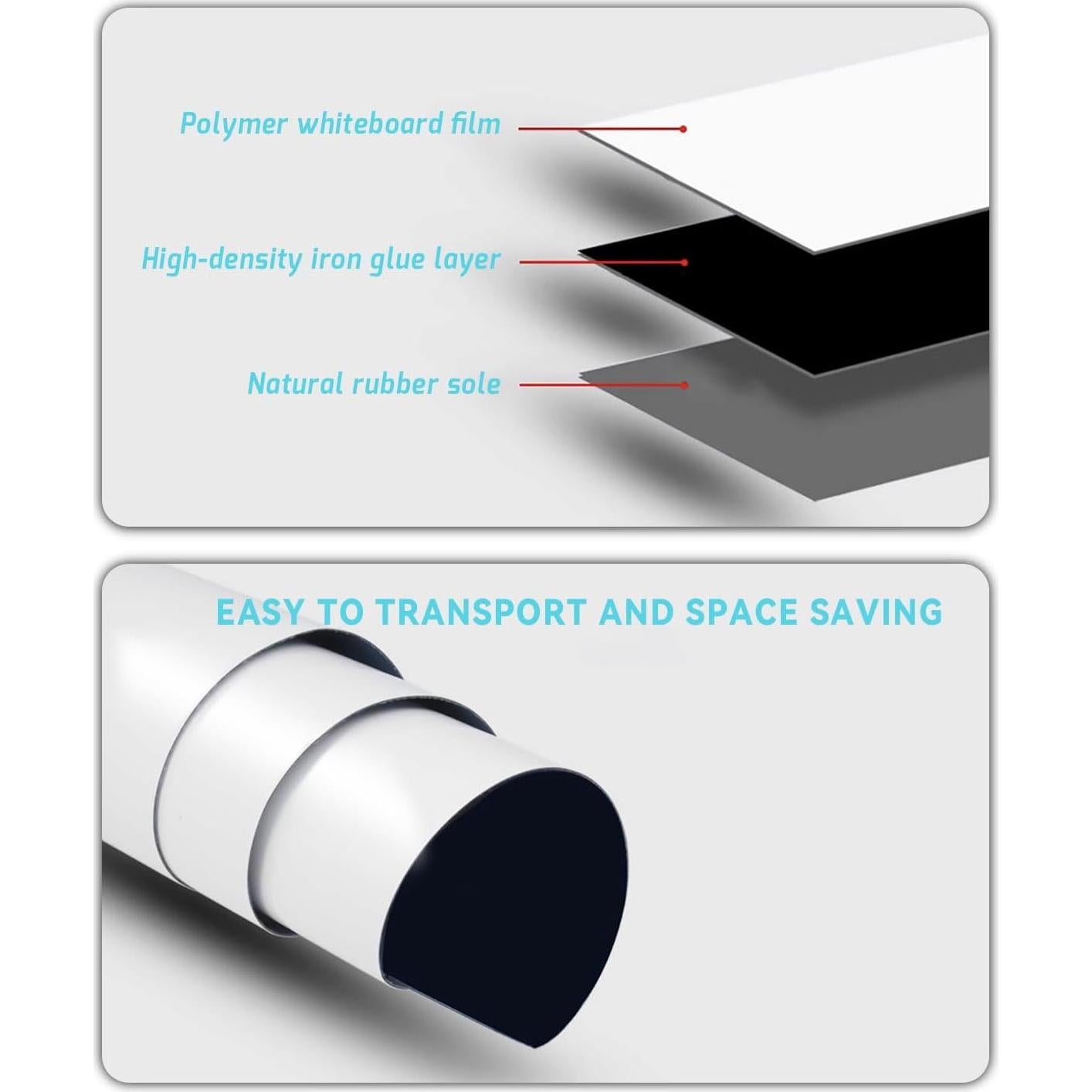 Pizarra Blanca Magnética Autoadhesiva SAMNISOO 88.9x43.2cm