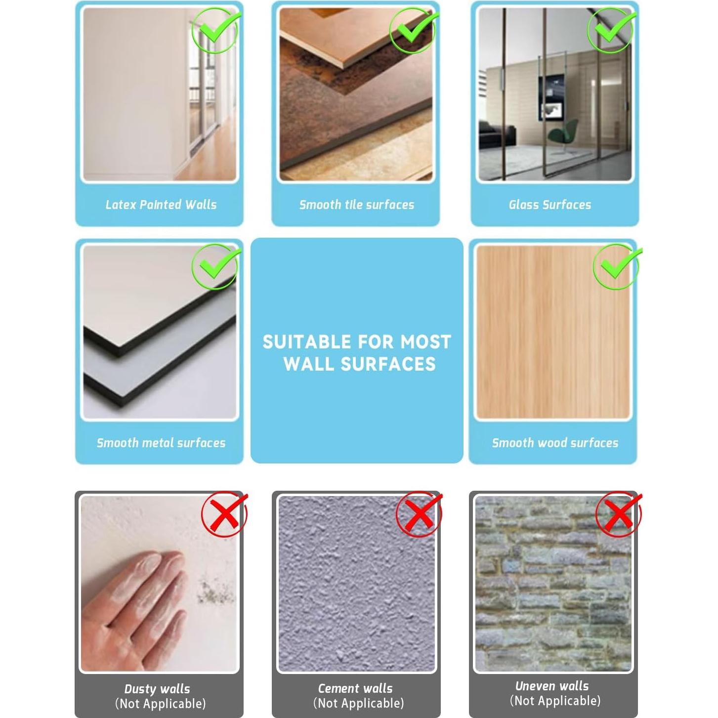 Pizarra Blanca Magnética Autoadhesiva SAMNISOO 88.9x43.2cm