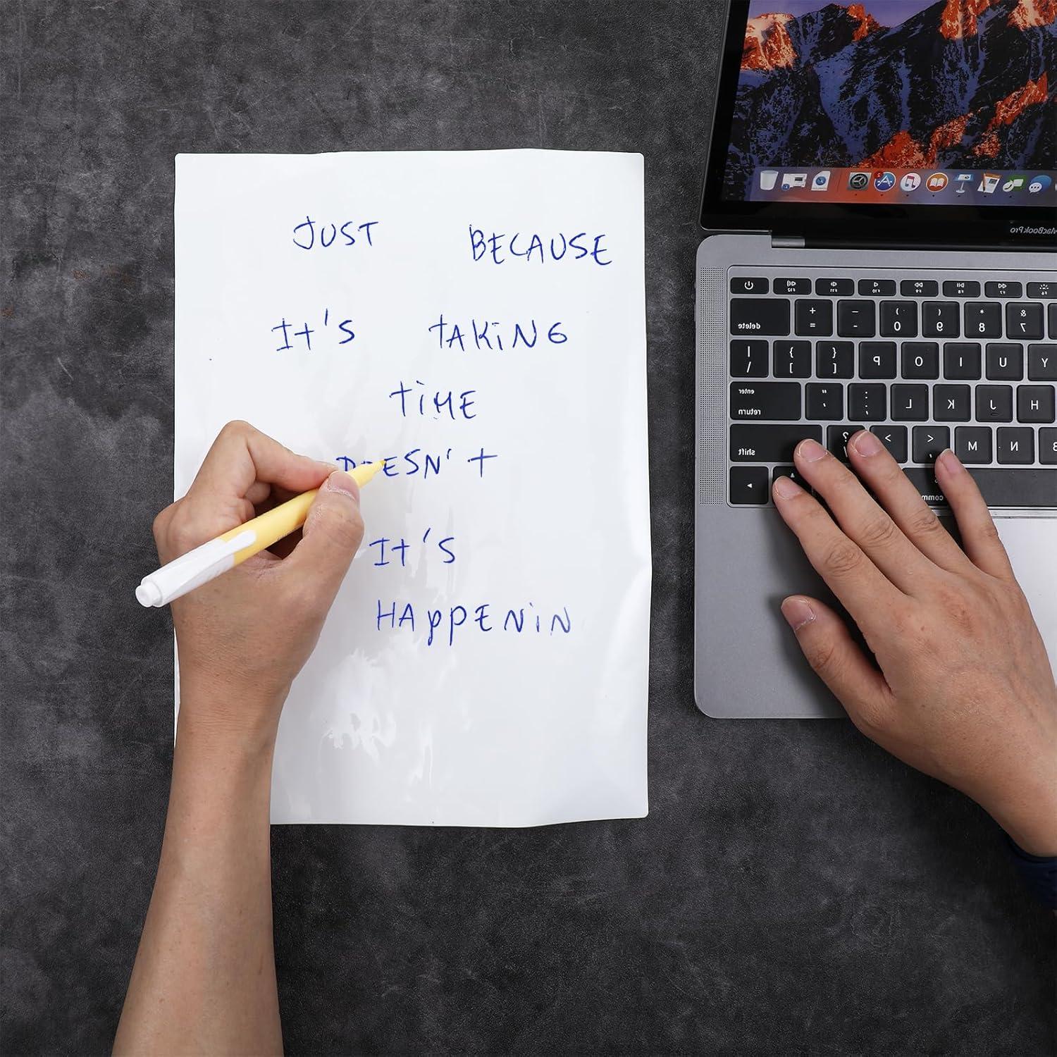 2 Hojas Etiquetas de Pizarra Borrable Qianyu 29.7x21 cm