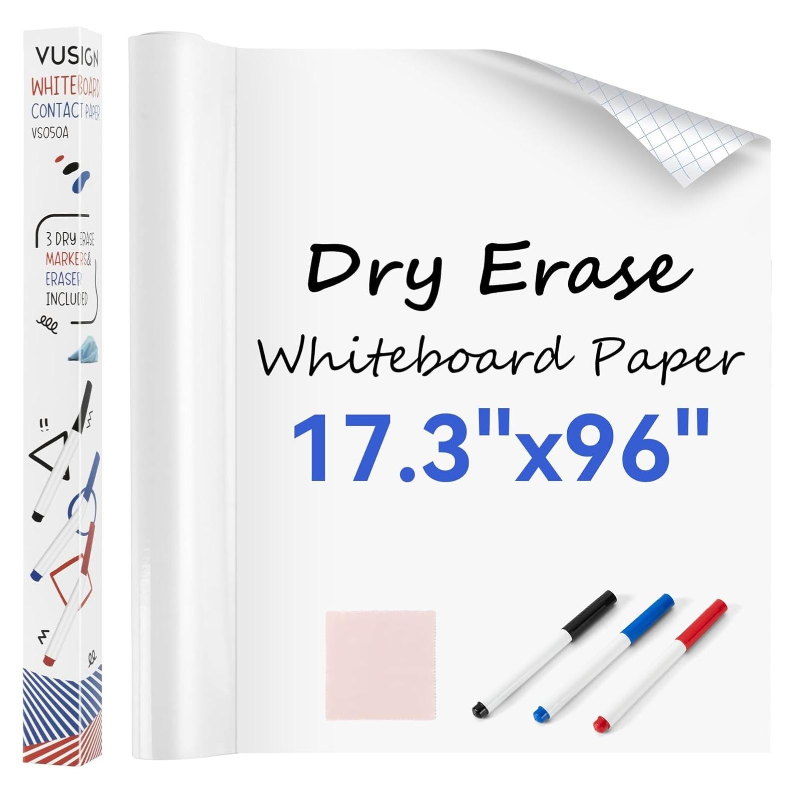 Pegatina de Pizarra Borrable Vusign 200x44 cm con 3 Marcadores