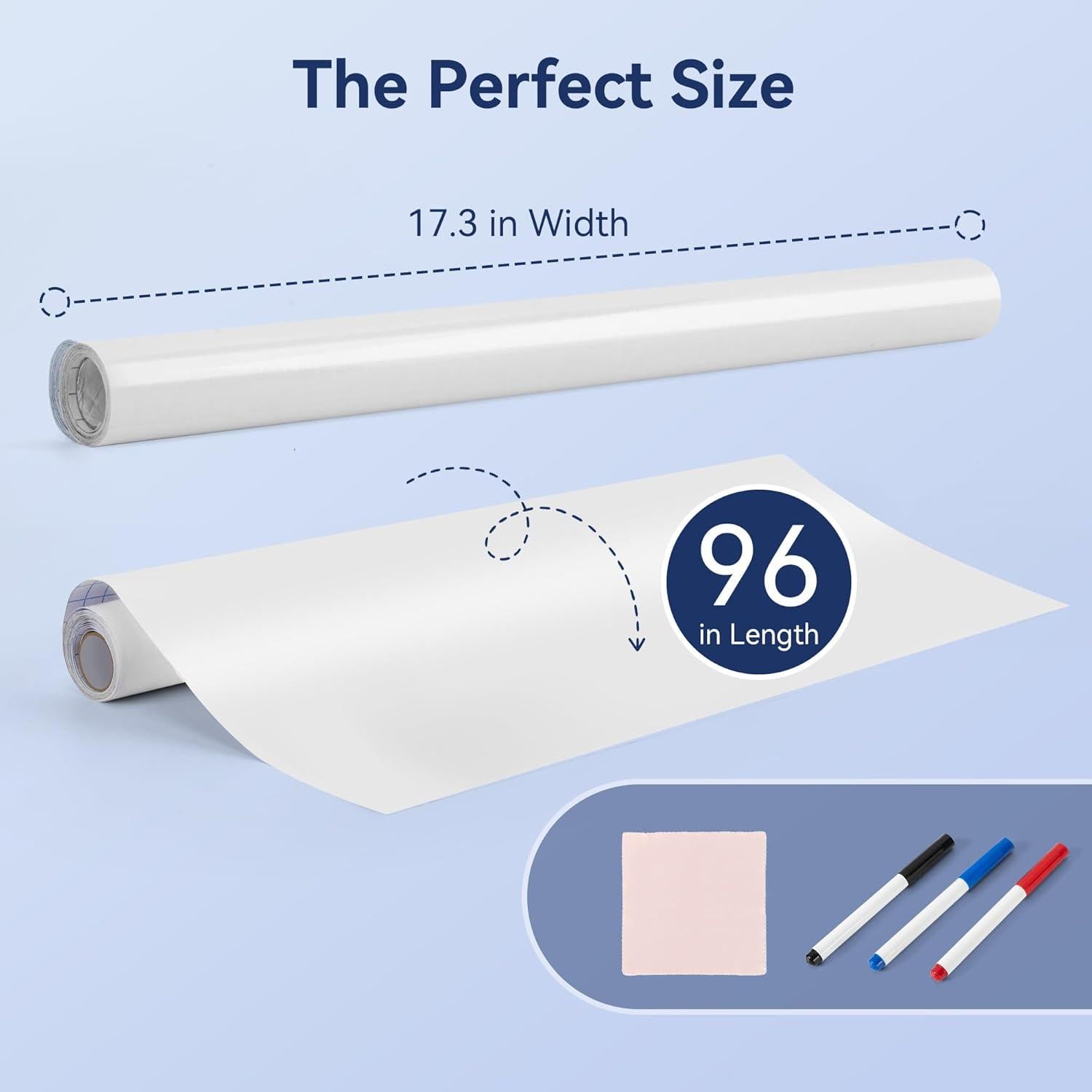 Pegatina de Pizarra Borrable Vusign 200x44 cm con 3 Marcadores