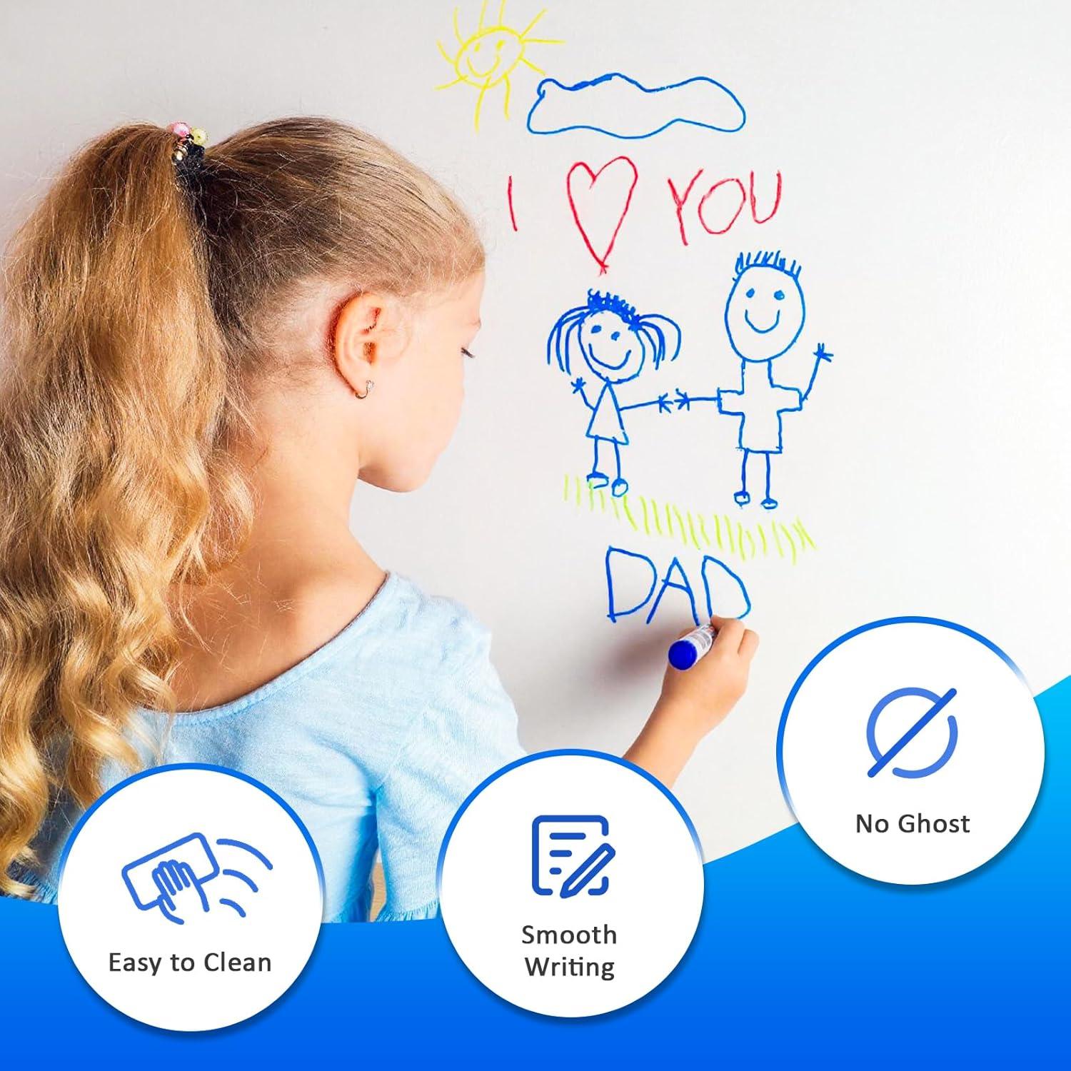 Papel de Pizarra Blanca Autoadhesivo FreeNook 44.9x199.4cm