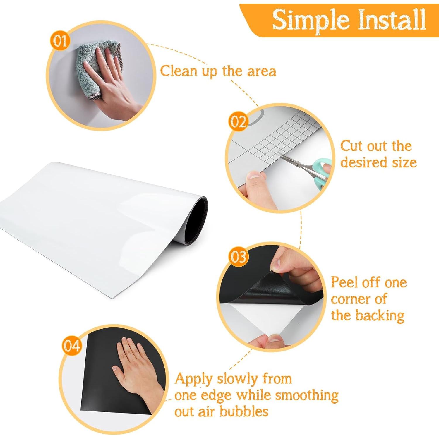 Papel Contacto Pizarra Blanca Magnética Ykall 120x45.7cm