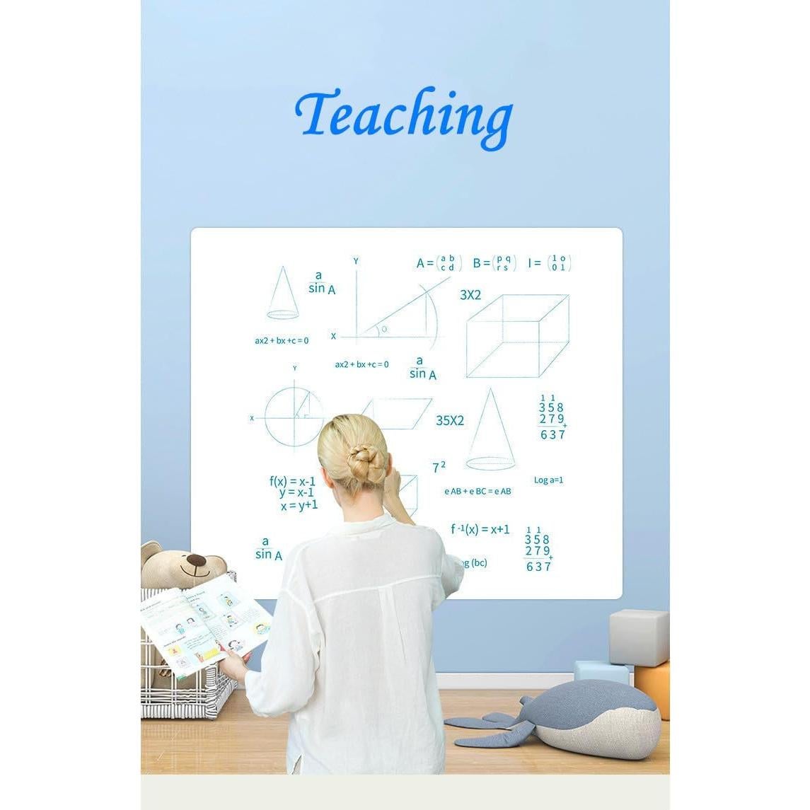 Etiqueta de Pizarra Blanca Autoadhesiva TAKSDAI 91x152 cm