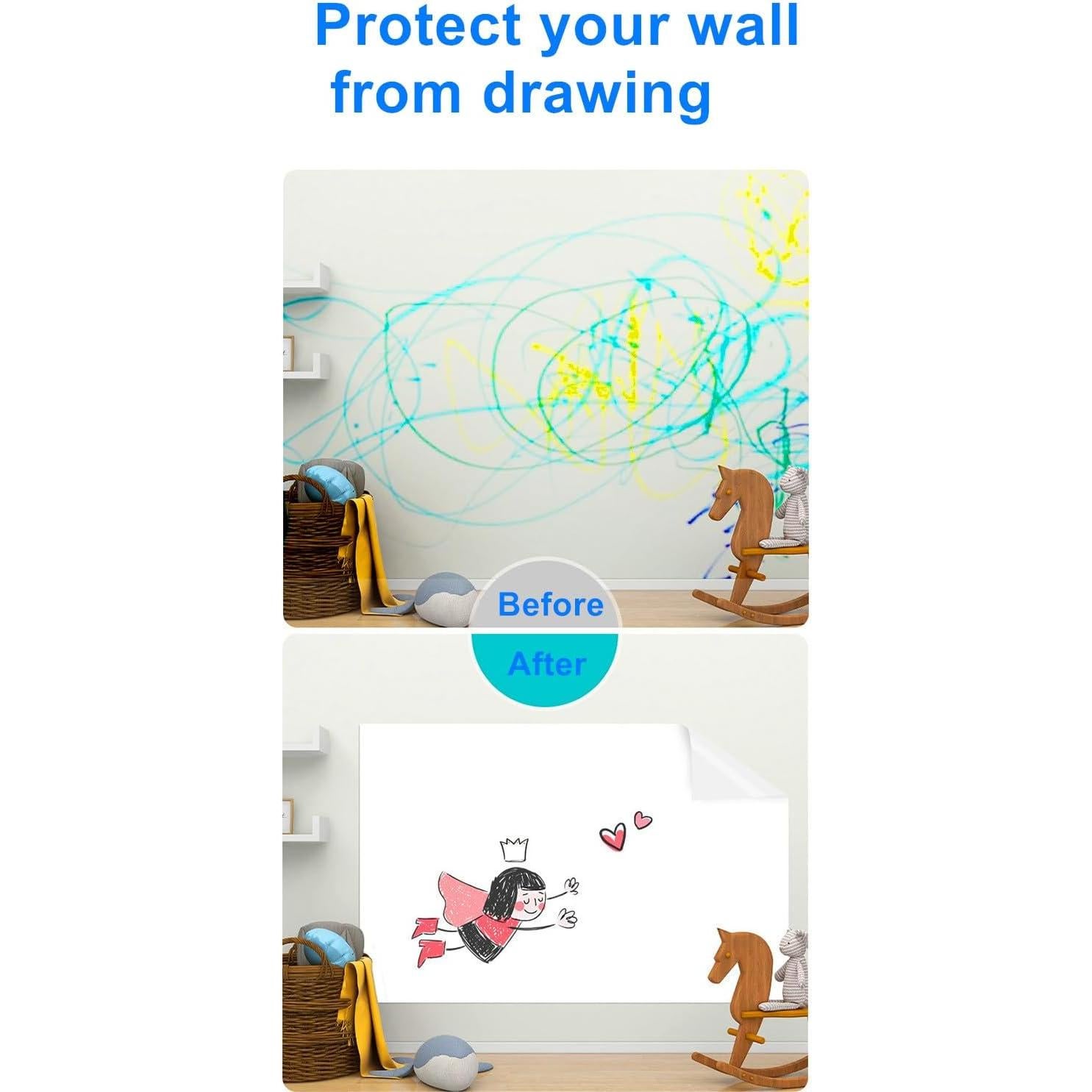 Etiqueta de Pizarra Blanca Autoadhesiva TAKSDAI 91x152 cm