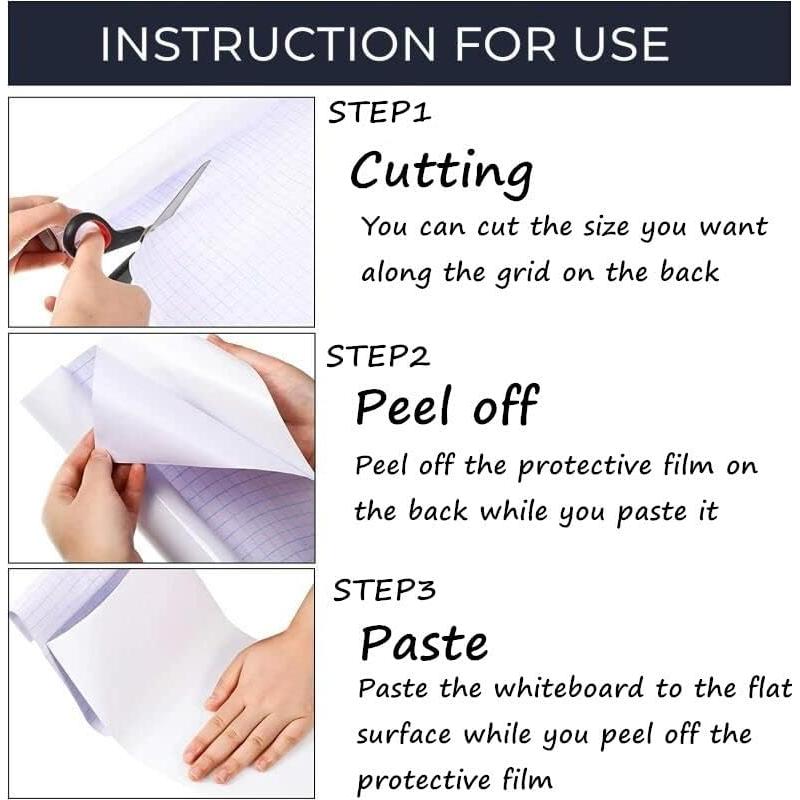 Etiqueta de Pizarra Blanca Autoadhesiva TAKSDAI 91x152 cm