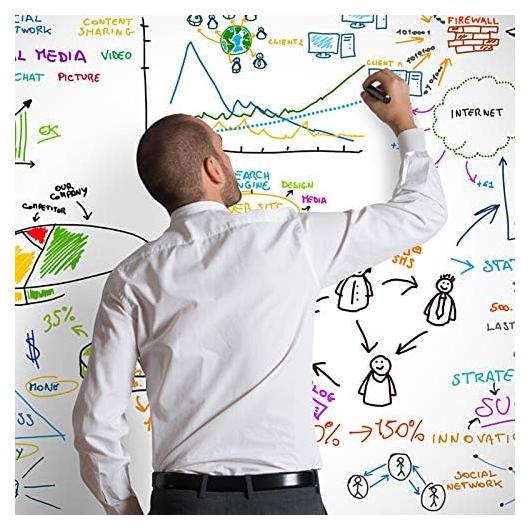 Papel Contacto Pizarra Blanca Autoadhesivo VEELIKE 199.4x44.9 cm