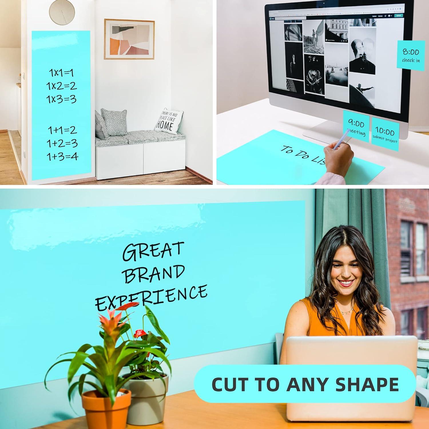 Papel de Pizarra Blanca Autoadhesivo T&W SAME FILM 43.9x200cm Azul