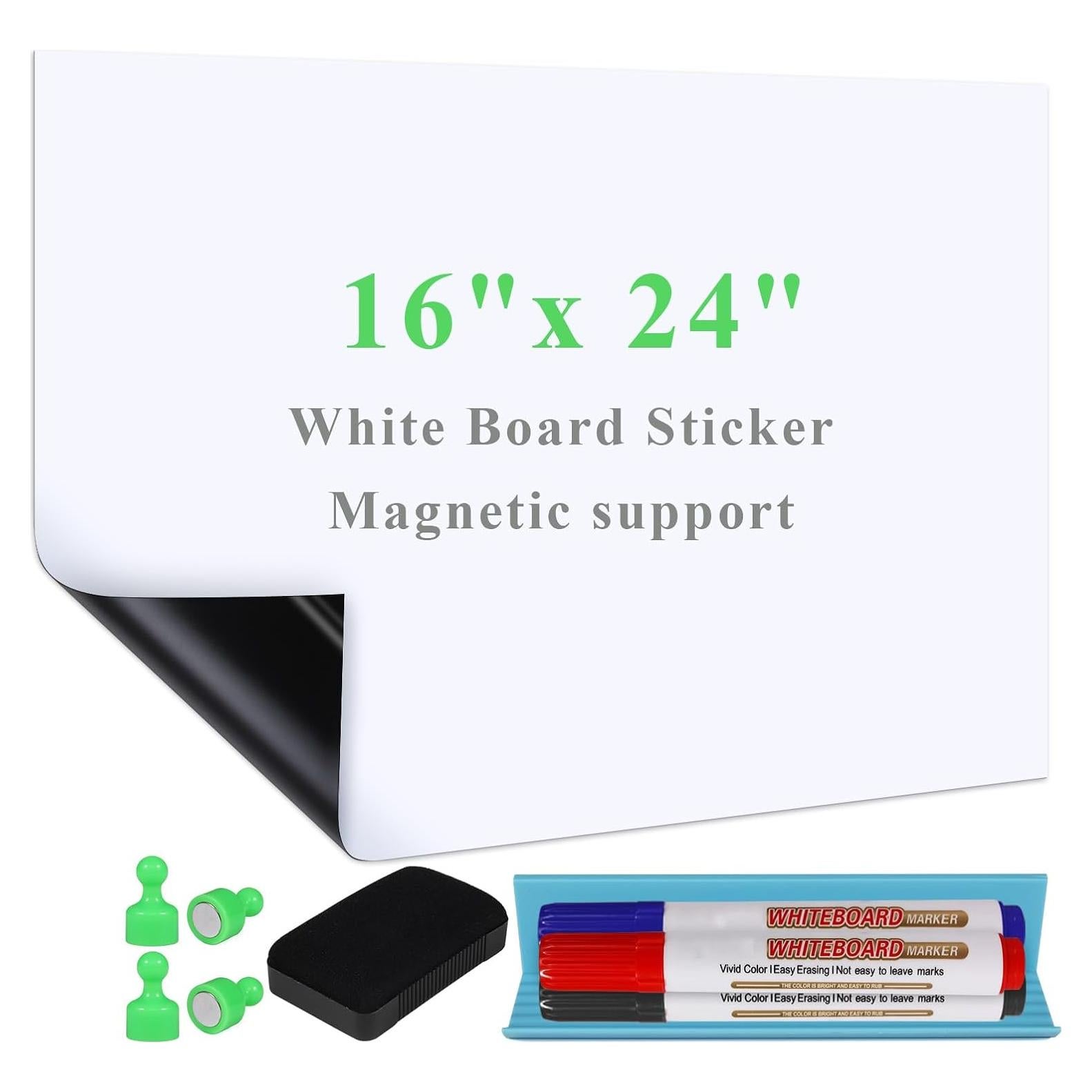 Pegatina de Pizarra Blanca Adhesiva Qiytecno 40.6x61 cm