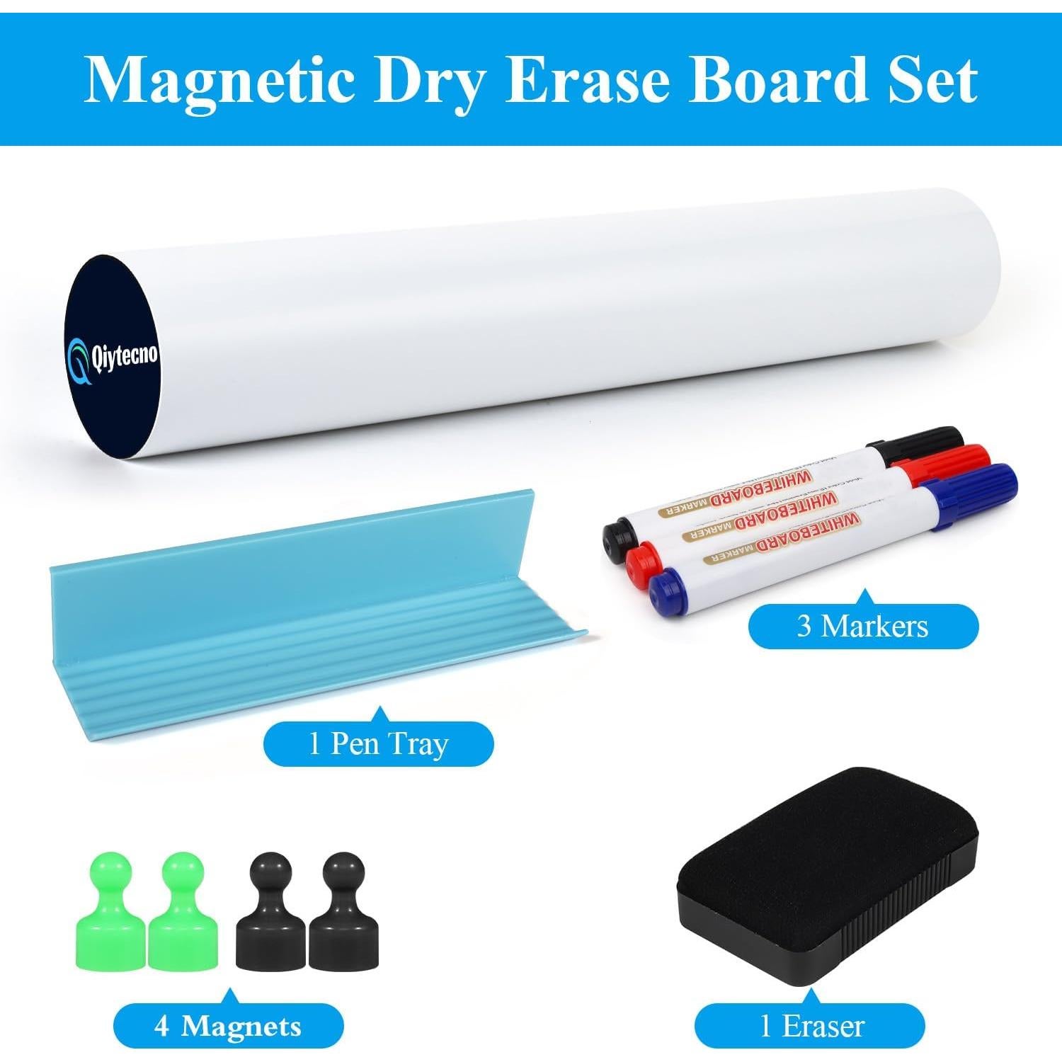 Pegatina de Pizarra Blanca Adhesiva Qiytecno 40.6x61 cm