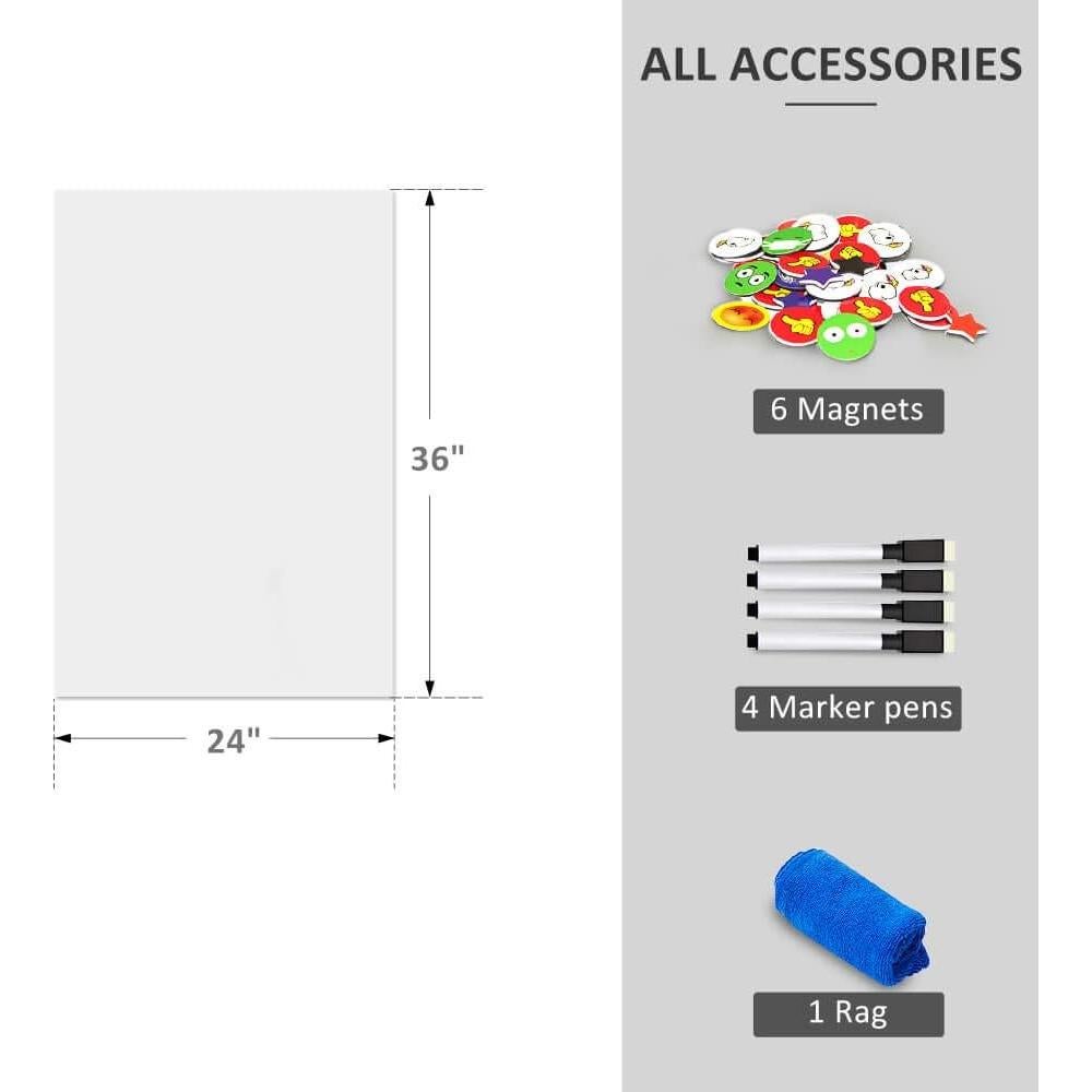 Pegatina de Pizarra Blanca Magnética ZHIDIAN 91.44x60.96 cm