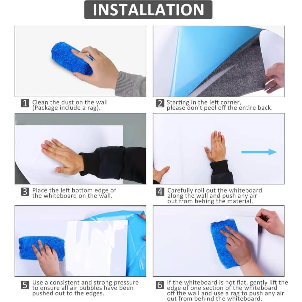 Pegatina de Pizarra Blanca Magnética ZHIDIAN 91.44x60.96 cm