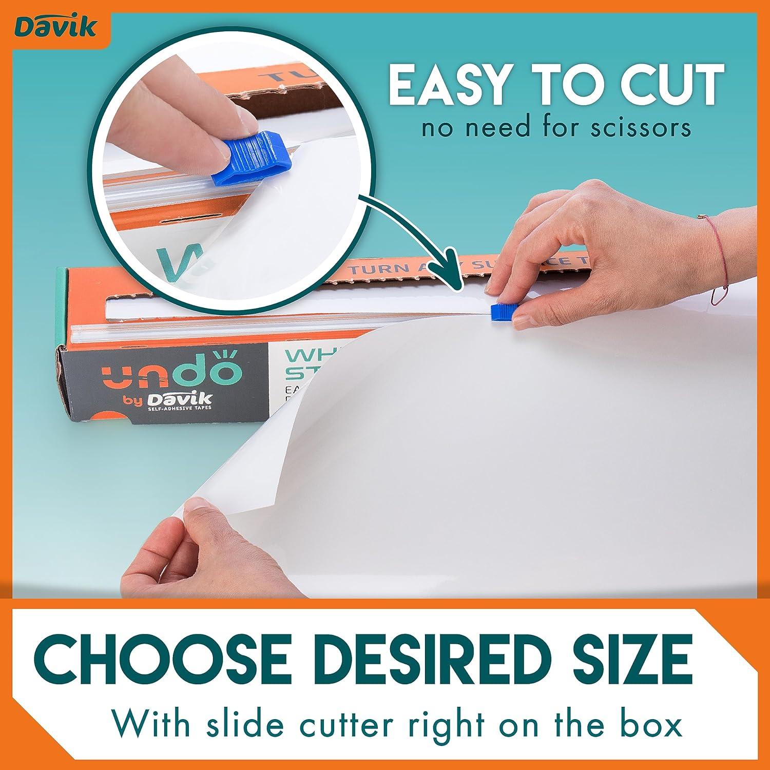 Davik Etiqueta de Pizarra Borrable 61x365 cm para Decoración