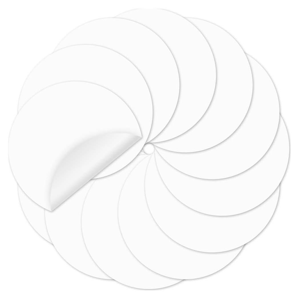 Puntos de Borrado en Seco Kalkehay, 12 Etiquetas Adhesivas Blancas