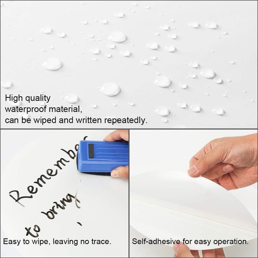 Puntos de Borrado en Seco Kalkehay, 12 Etiquetas Adhesivas Blancas