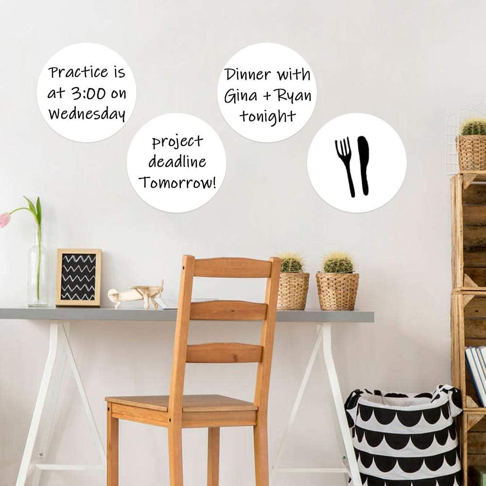 Puntos de Borrado en Seco Kalkehay, 12 Etiquetas Adhesivas Blancas