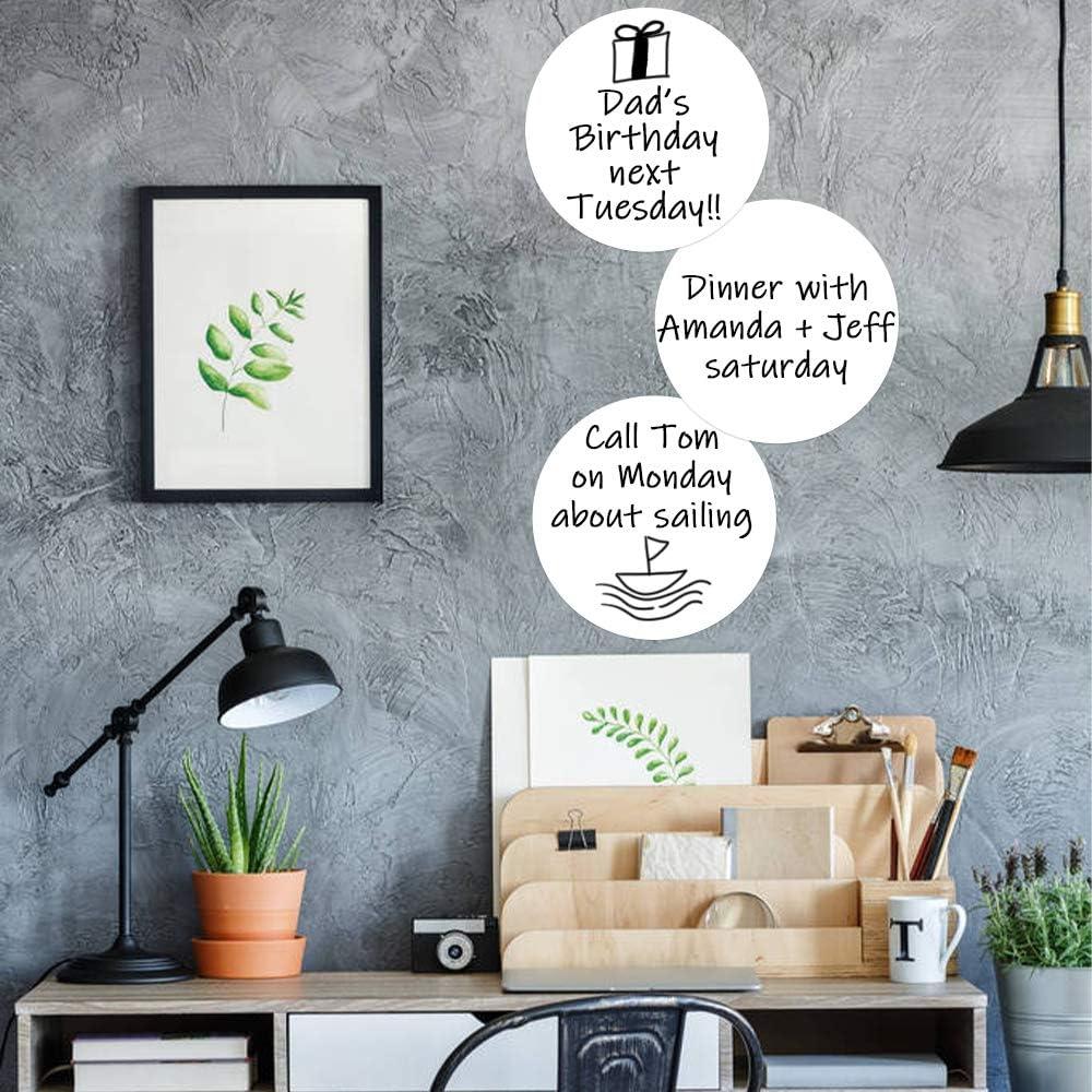 Puntos de Borrado en Seco Kalkehay, 12 Etiquetas Adhesivas Blancas