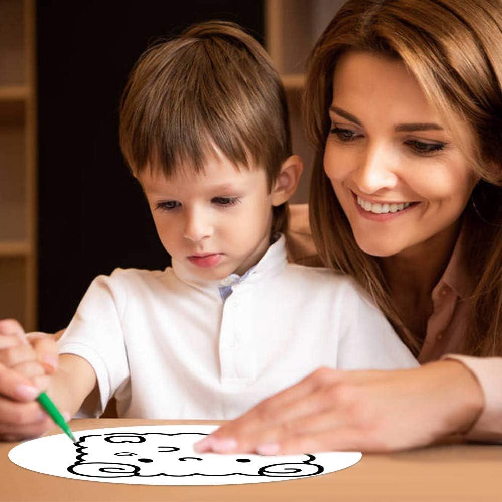 Puntos de Borrado en Seco Kalkehay, 12 Etiquetas Adhesivas Blancas