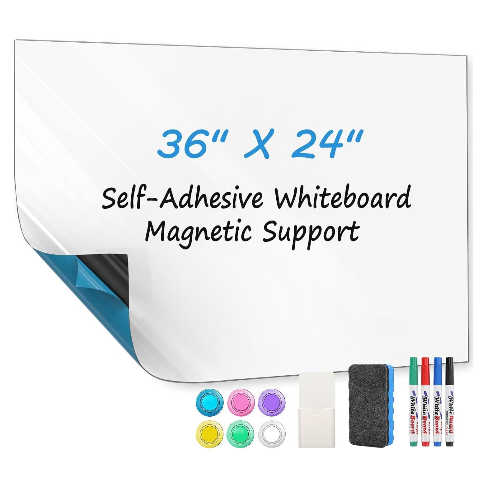 Pizarra Blanca Magnética Autoadhesiva MaxGear 91.44x60.96cm