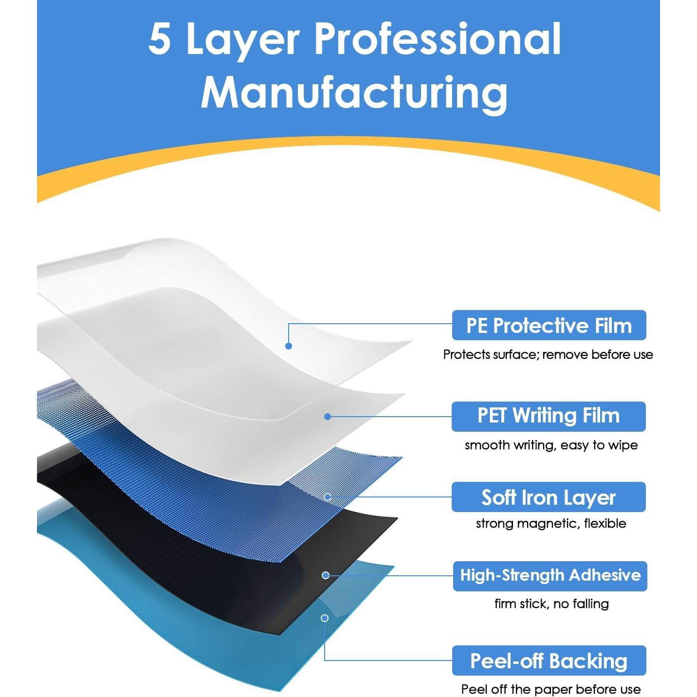 Pizarra Blanca Magnética Autoadhesiva MaxGear 91.44x60.96cm