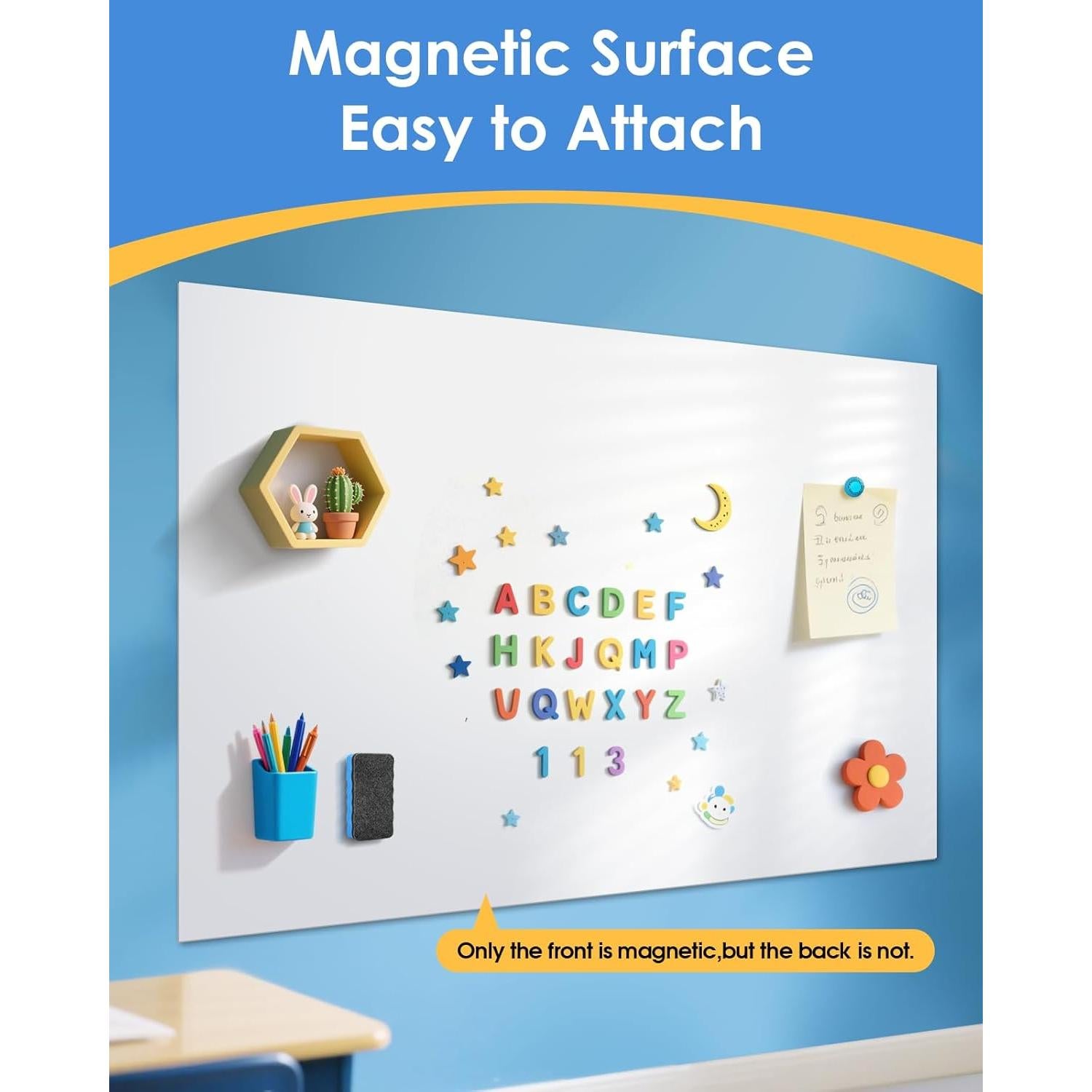 Pizarra Blanca Magnética Autoadhesiva MaxGear 91.44x60.96cm