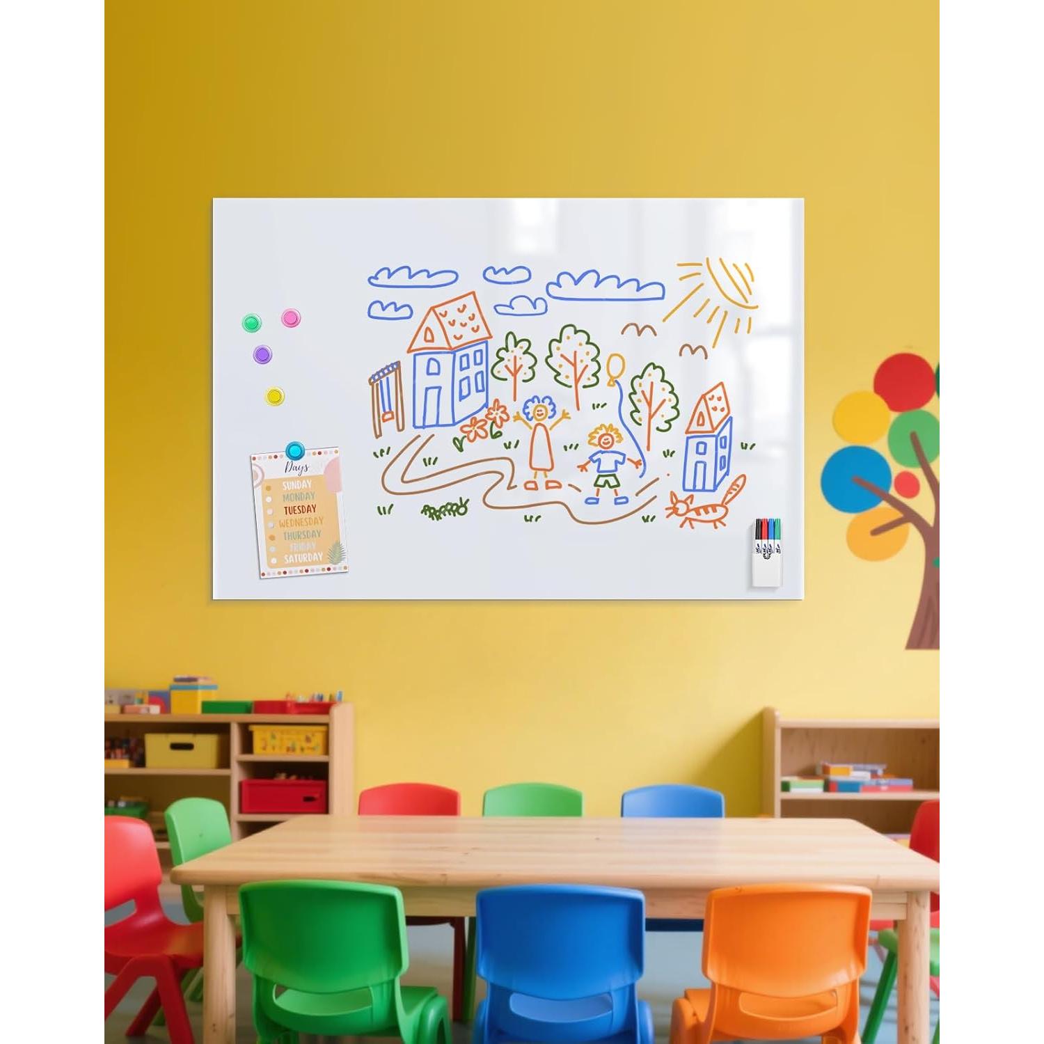 Pizarra Blanca Magnética Autoadhesiva MaxGear 91.44x60.96cm