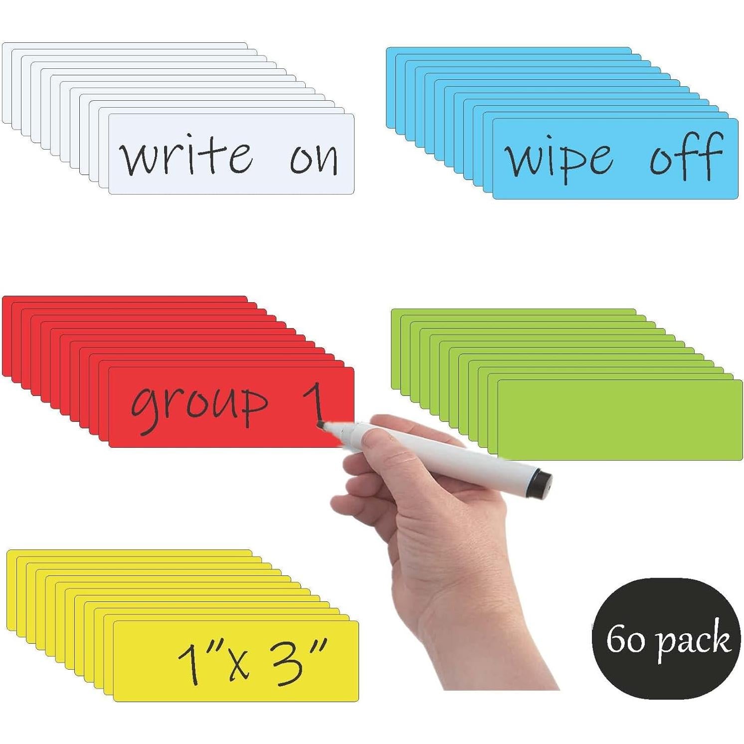 Etiquetas Magnéticas Borrables STTMGN 60 Piezas Multicolor