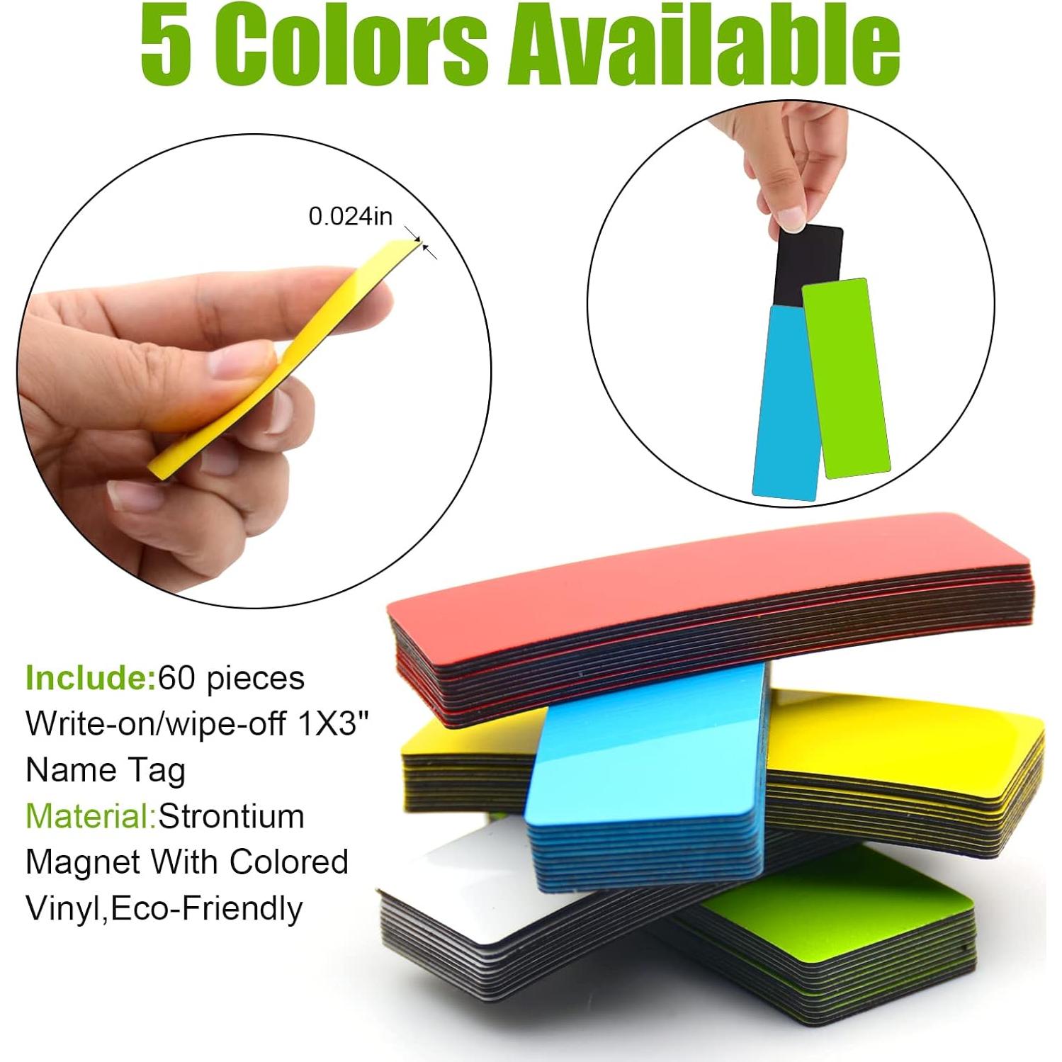 Etiquetas Magnéticas Borrables STTMGN 60 Piezas Multicolor