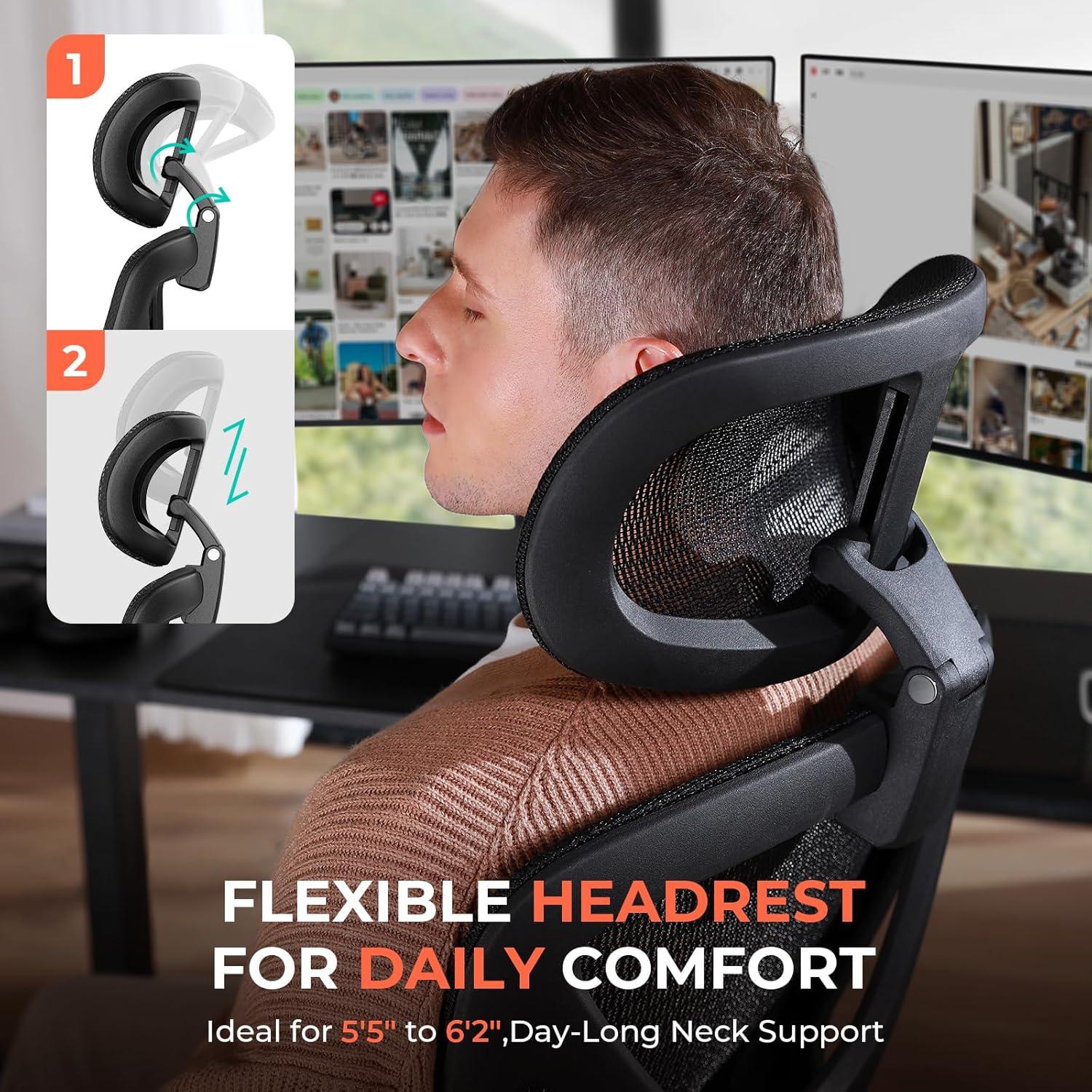 Silla de Oficina Ergonómica CAPOT con Respaldo Alto y Ajustable