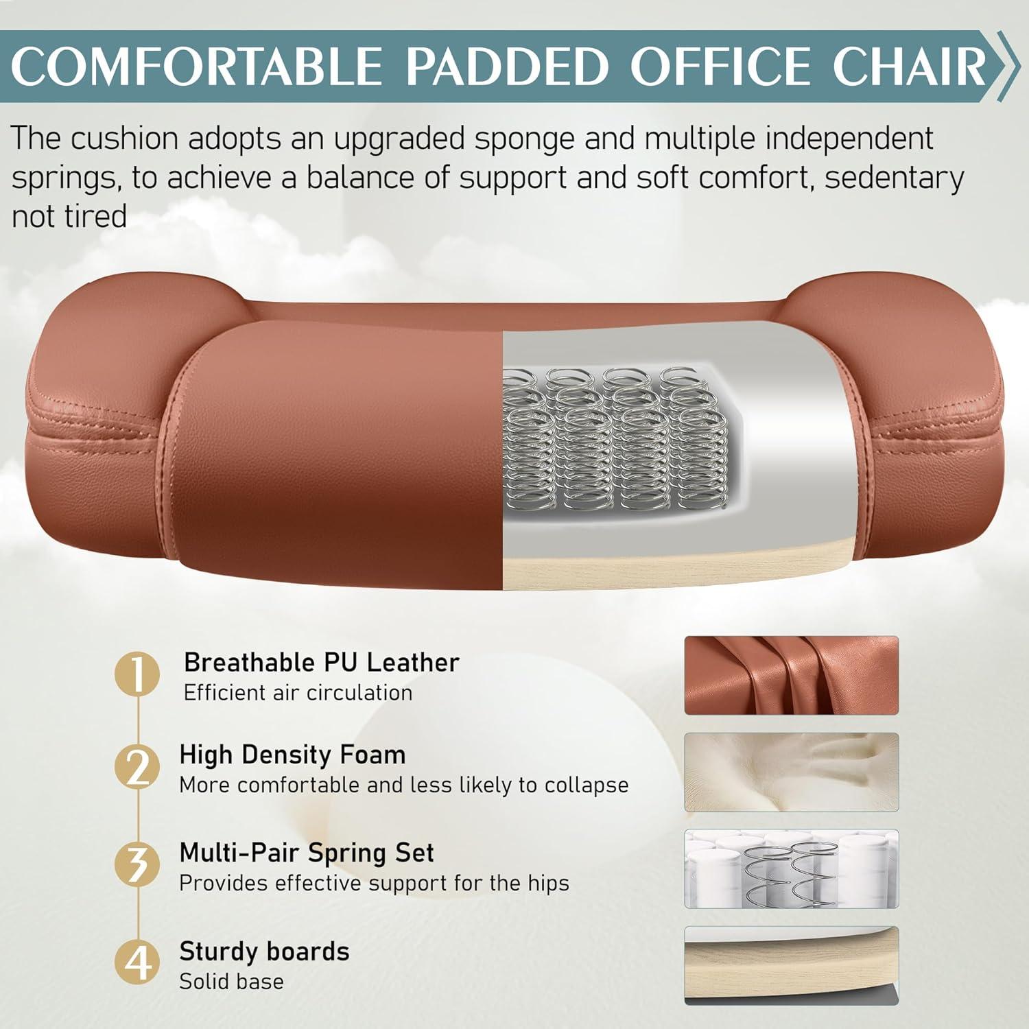 Silla de Oficina Ergonómica Brick Attic MP245 Cuero Marrón