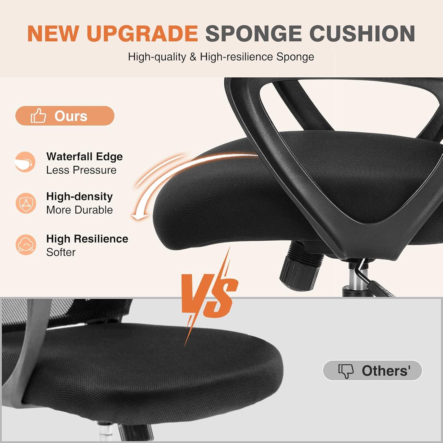 Silla Ejecutiva Ergonómica Sweetcrispy con Soporte Lumbar