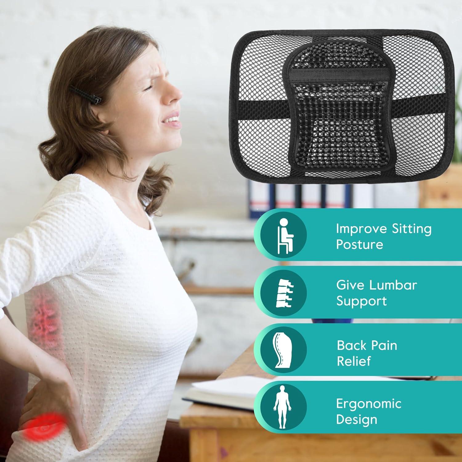 Soporte Lumbar de Malla Samyoung Ajustable para Espalda 39.9x30.5cm