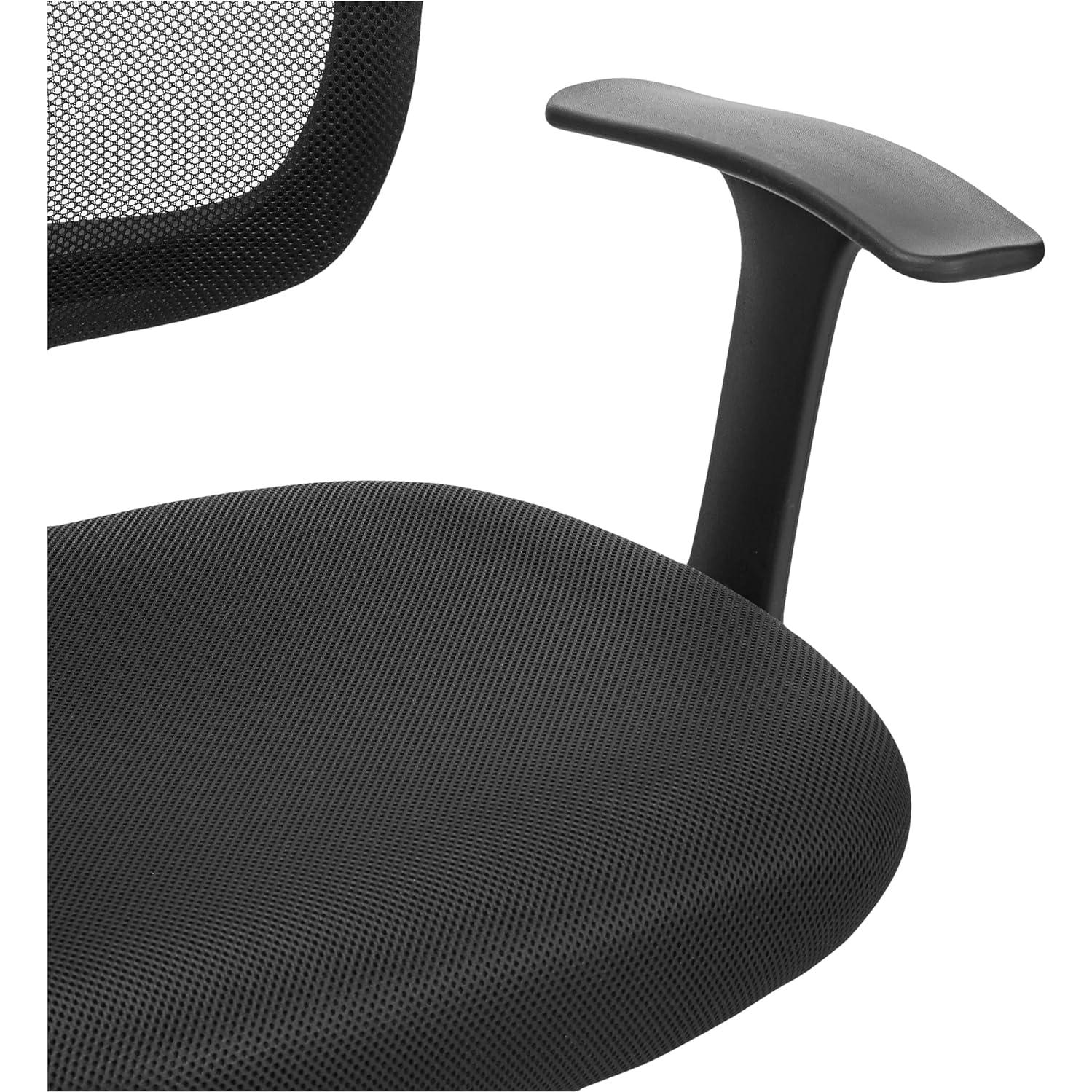 Silla de Oficina Ajustable Amazon Basics Negra con Soporte Lumbar