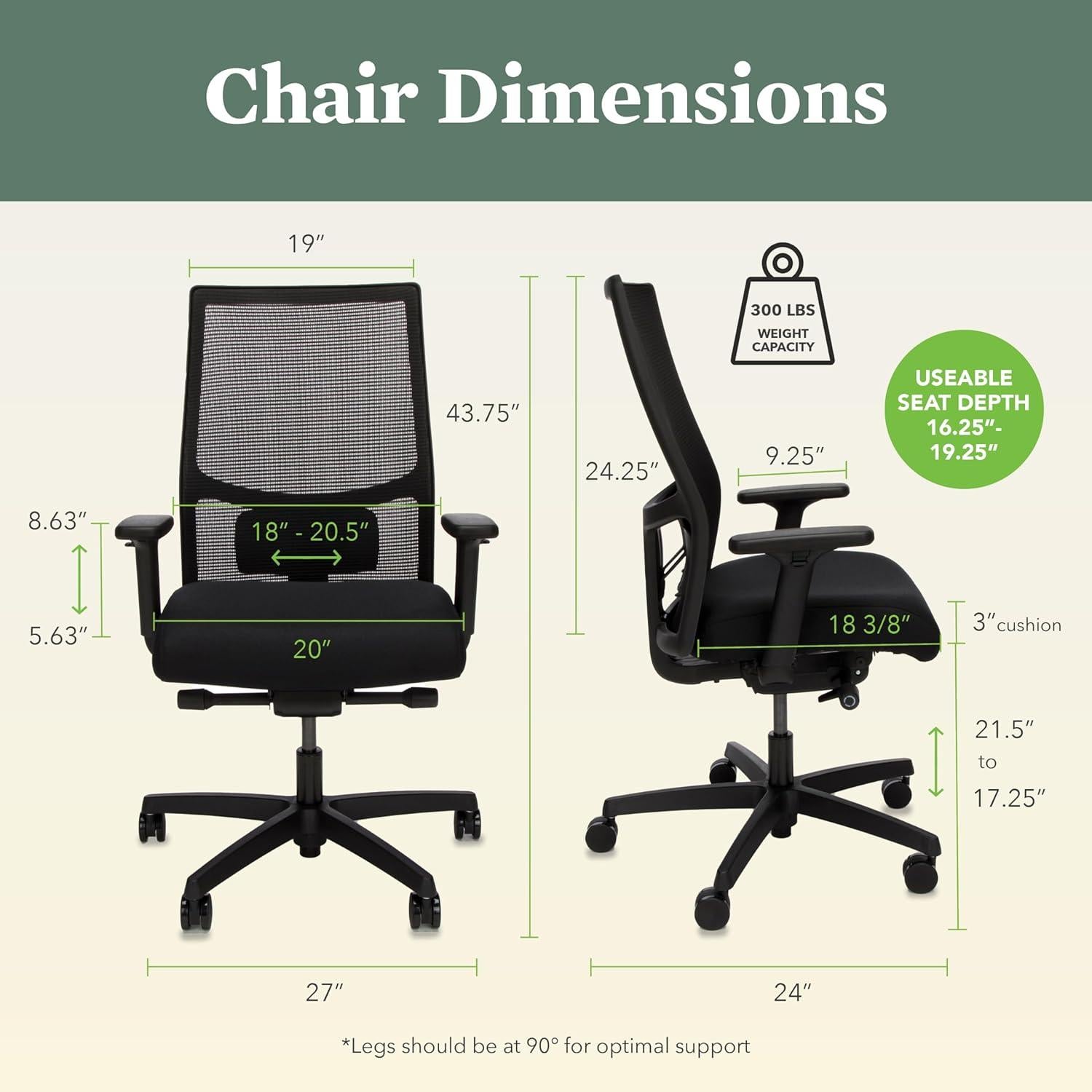 Silla de Oficina Ergonómica HON Ignition 2.0 con Soporte Lumbar